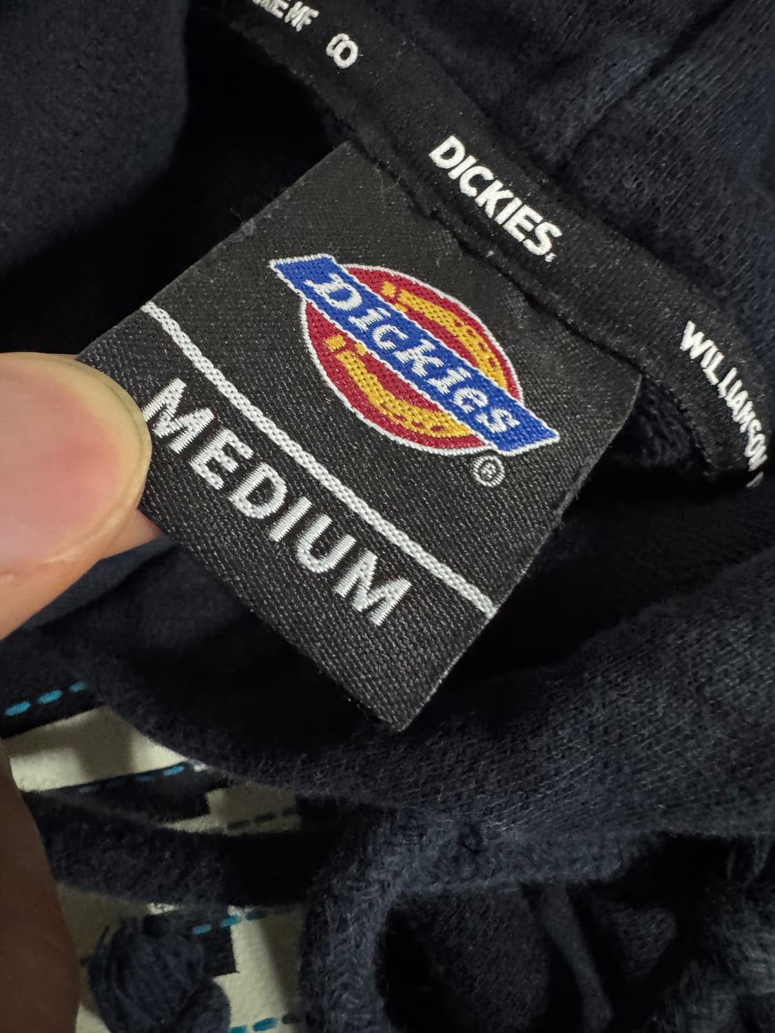 디키즈 올드스쿨 빅 스펠아웃 기모 후드티 M 네이비 상품이미지3