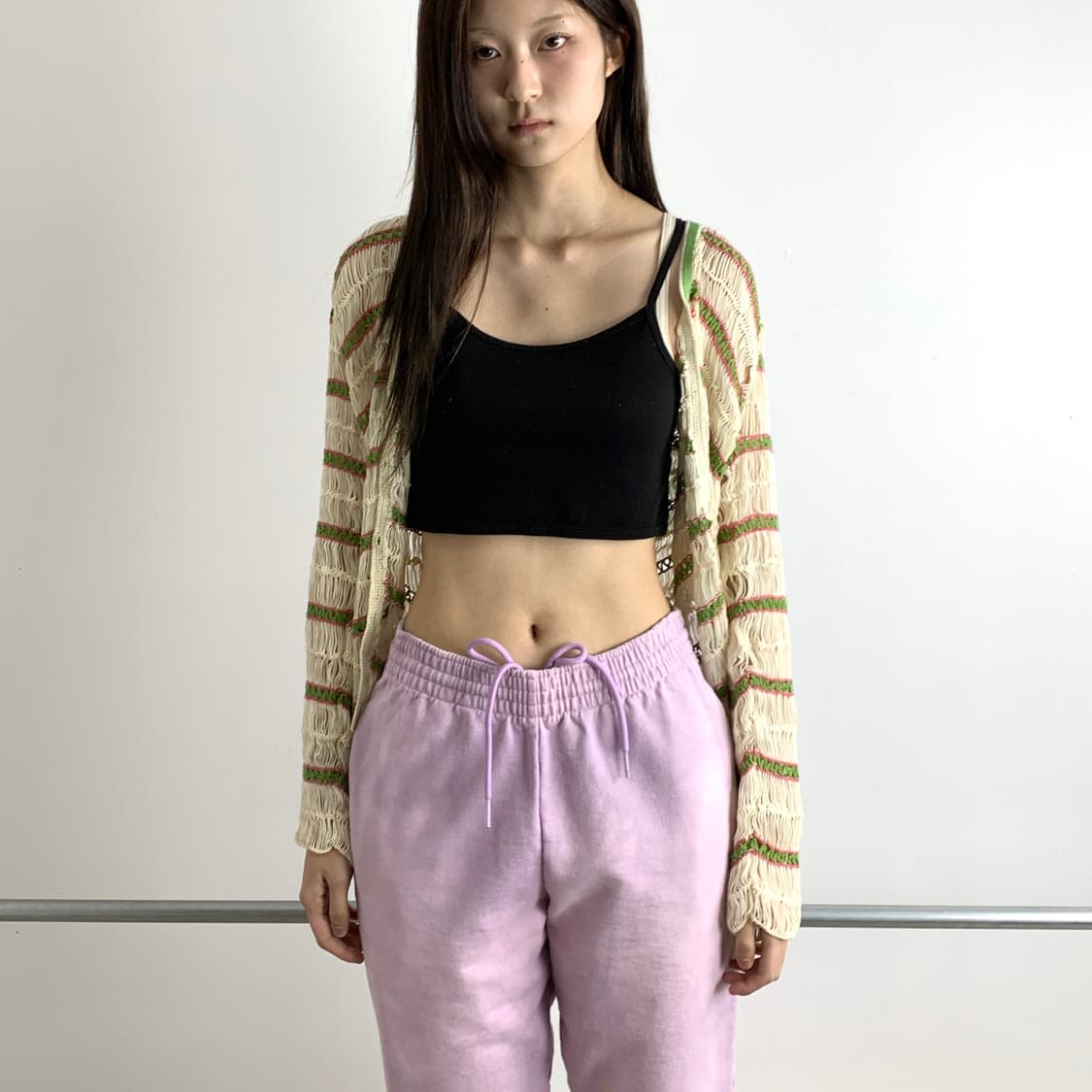 히스테릭 글래머 네트 스트라이프 가디건 상품이미지3