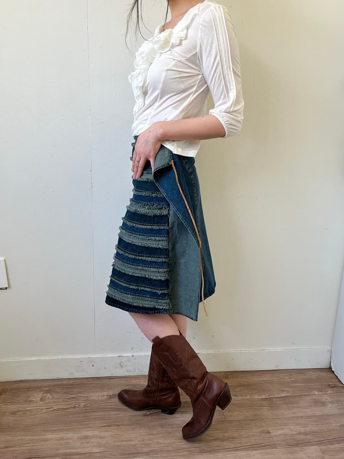 TARGA 허리케인 데님 스커트 상품이미지6