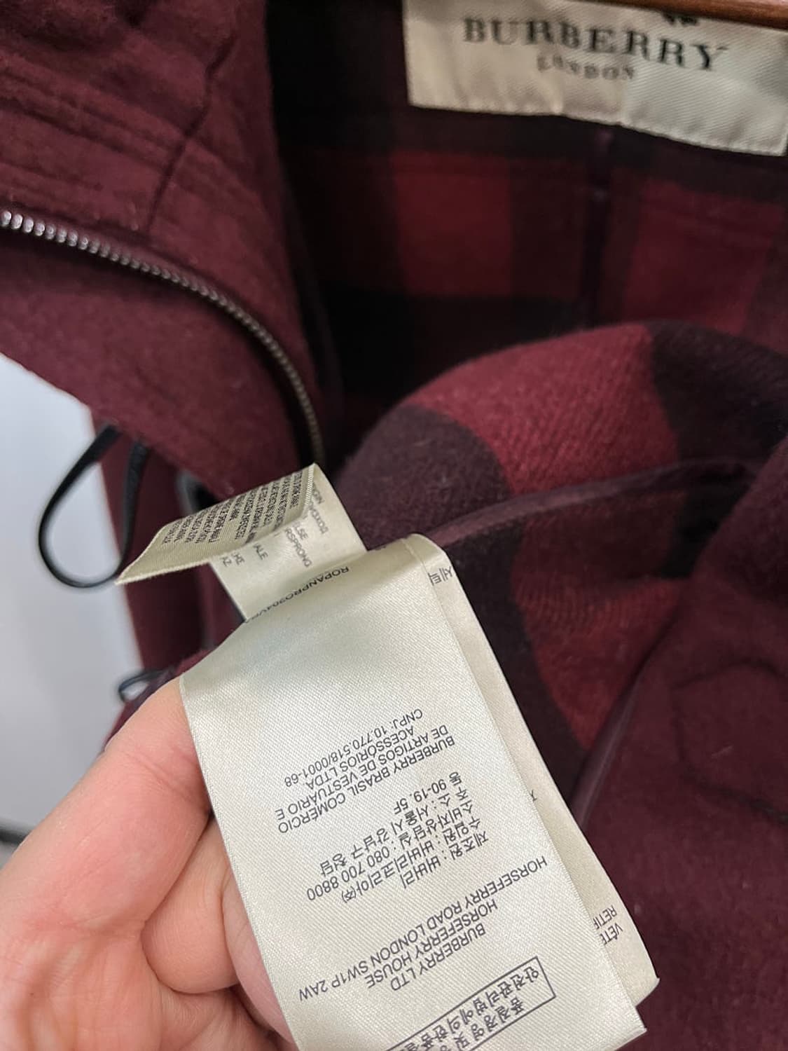 여) 버버리 와인 더플코트  상품이미지8