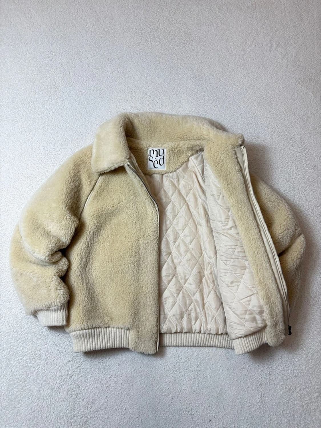 뮤제 MUSED 마르셀 페이크 시어링 무스탕 자켓 PN6837 상품이미지2