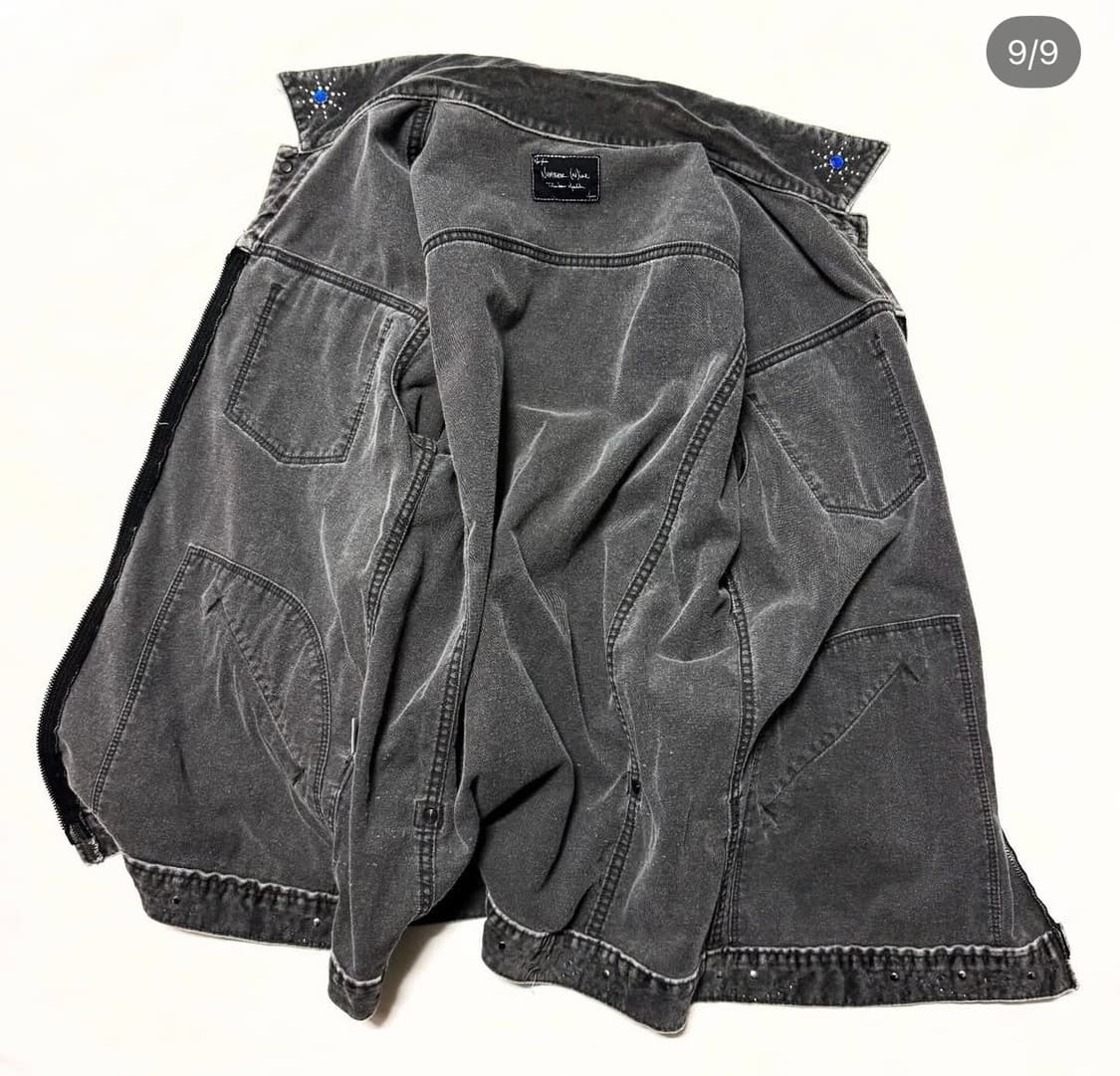 넘버나인 - 03AW 젬스톤 스터드 벨루어 자켓 상품이미지9