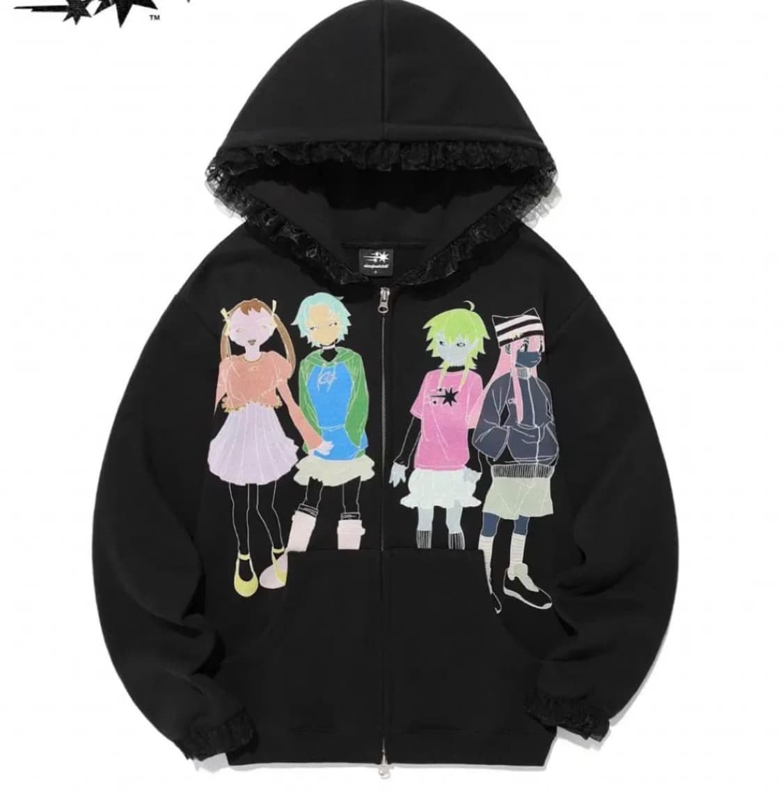 나이스고스트클럽 엔젤 레이스 후드집업 상품이미지1