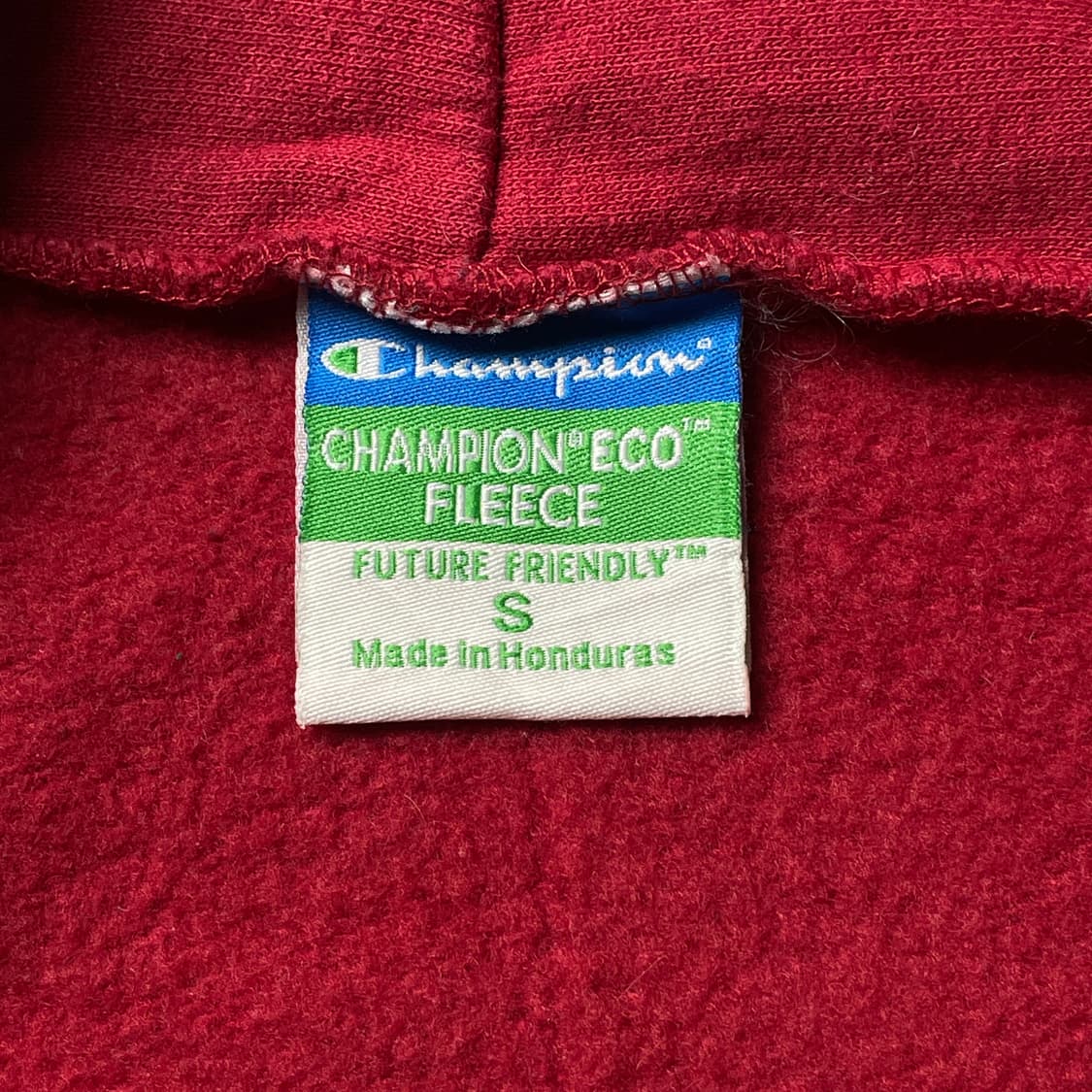 CHAMPION 챔피온 빈티지 레드 코튼 후드집업 A00429 상품이미지9