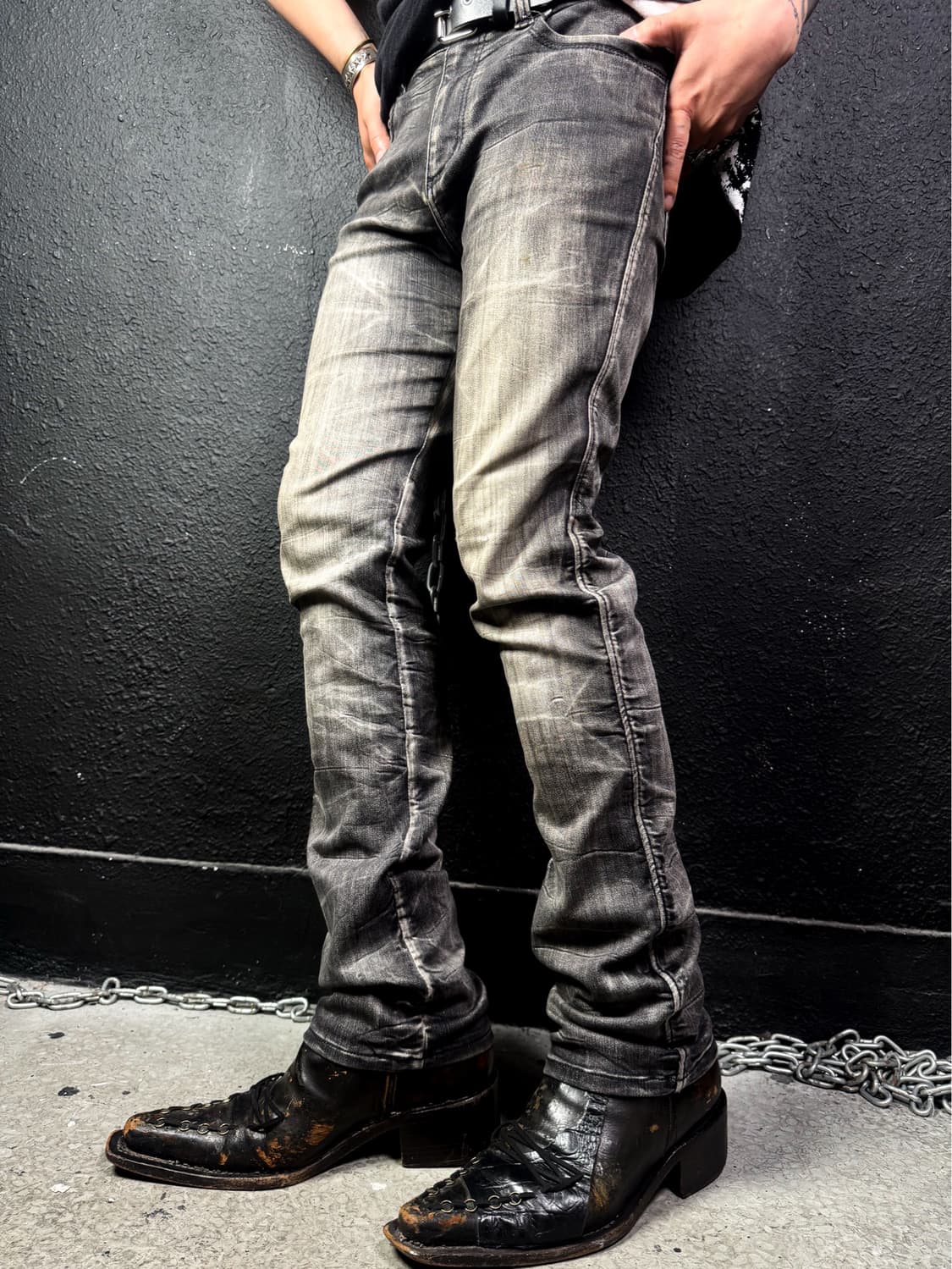 Spicy Denim – Black Wash Denim Pants 상품이미지9