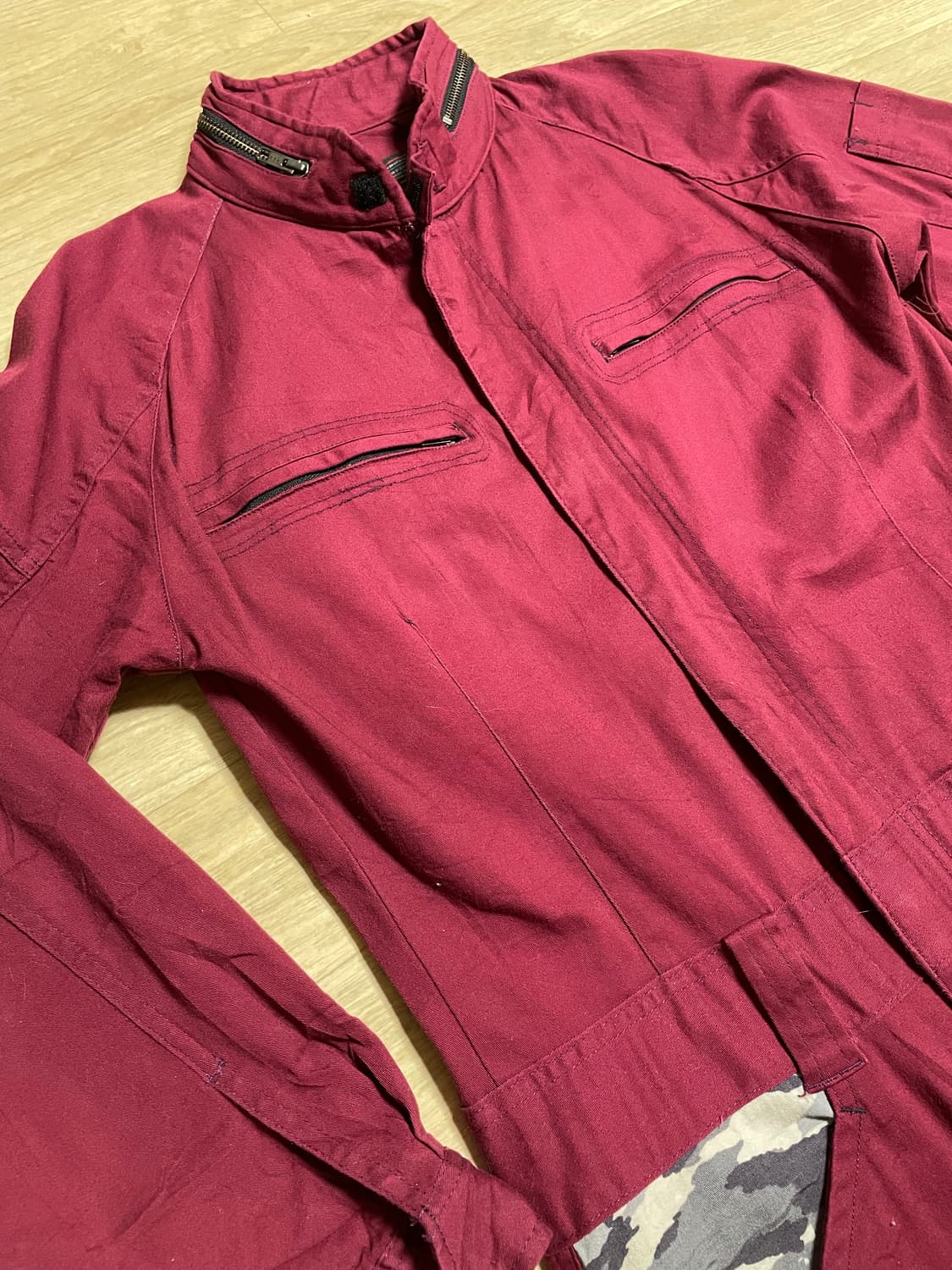     버건디 워크웨어 집업 점프수트  상품이미지5