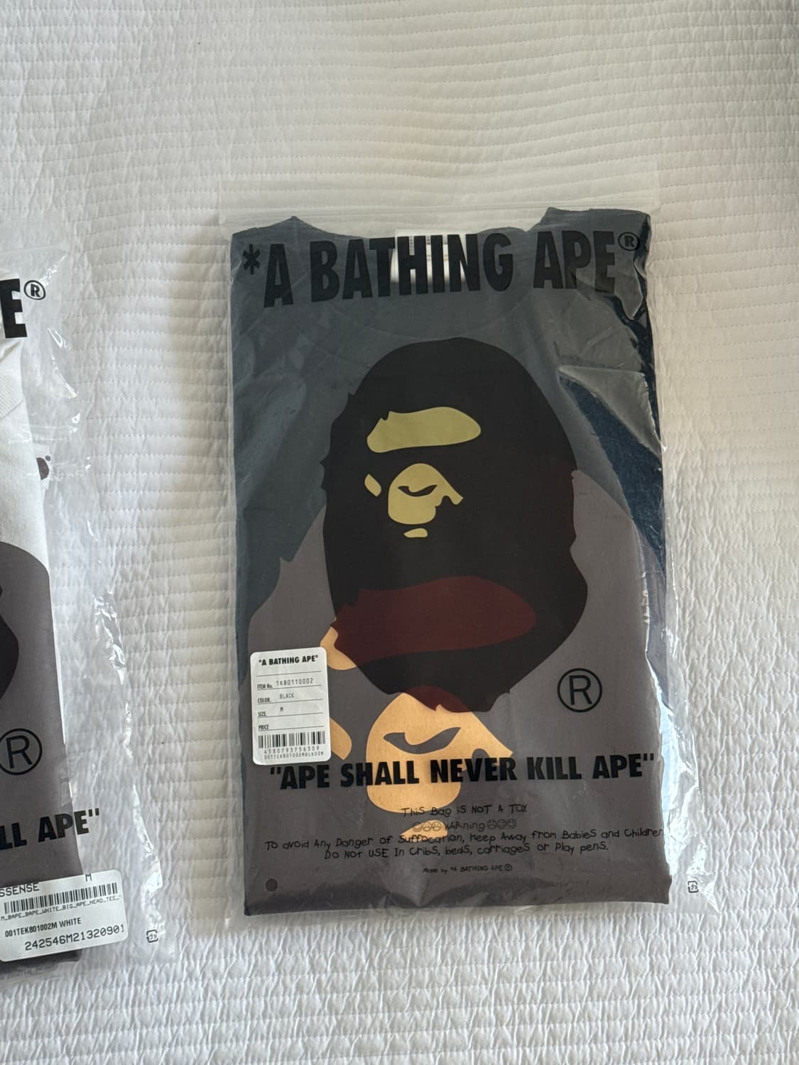 M 베이프 빅에이프 헤드 티셔츠 블랙 상품이미지1