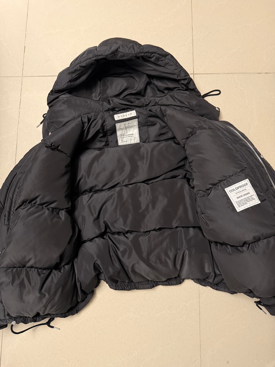 비슬로우 m65 덕다운 패딩 블랙 상품이미지2