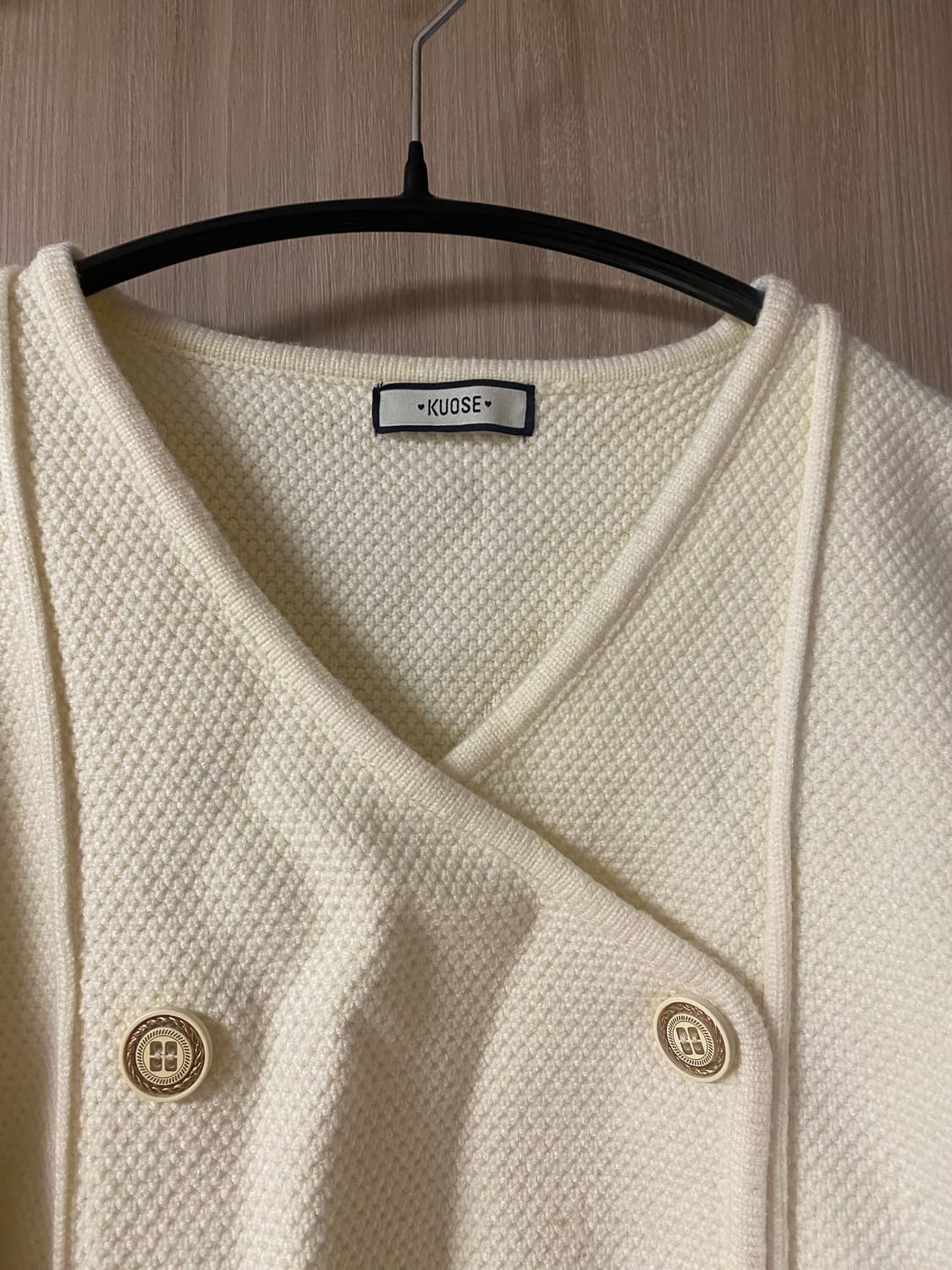 쿠오세 아이보리 니트 가디건 상품이미지2