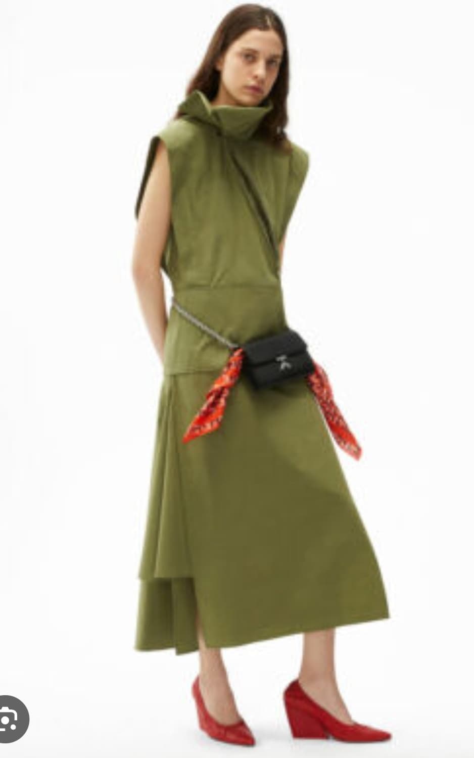 KENZO 겐조 하이넥 슬리브리스 레이어드 원피스 36사이즈 상품이미지1