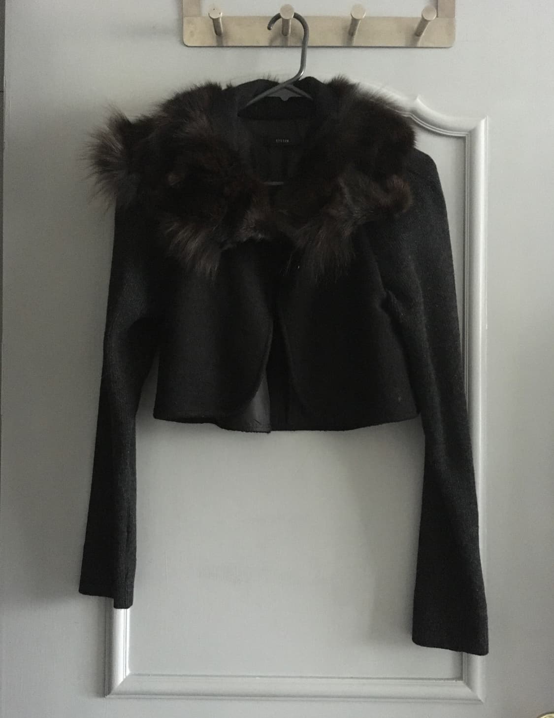 시스템 여우털 크롭 자켓 가디건 44-55 상품이미지1