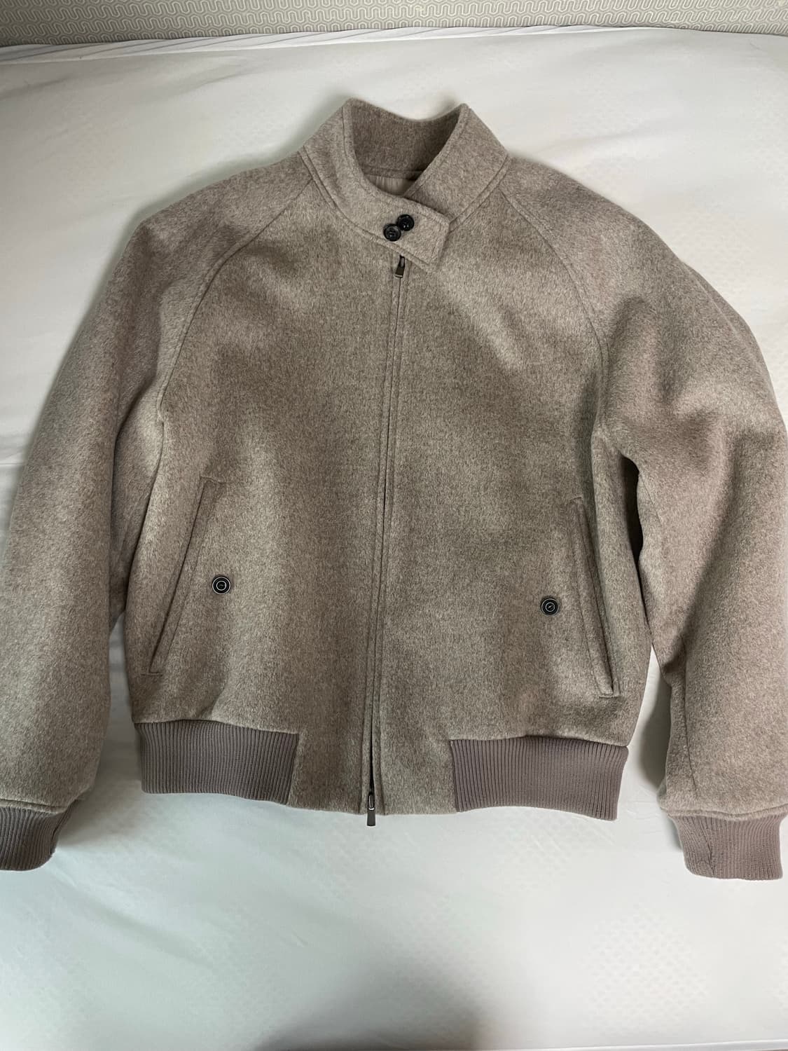 [L] 주앙옴므 울 해링턴 자켓 베이지 상품이미지2