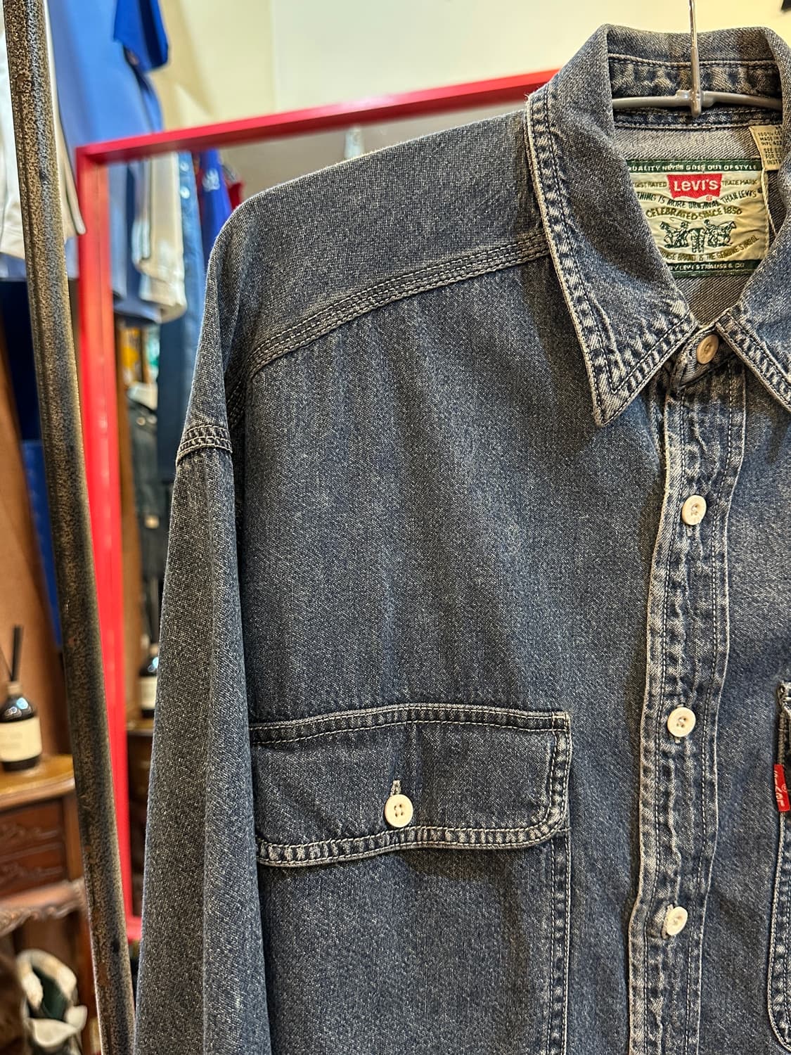 리바이스 90s 빈티지 데님셔츠 M 상품이미지3