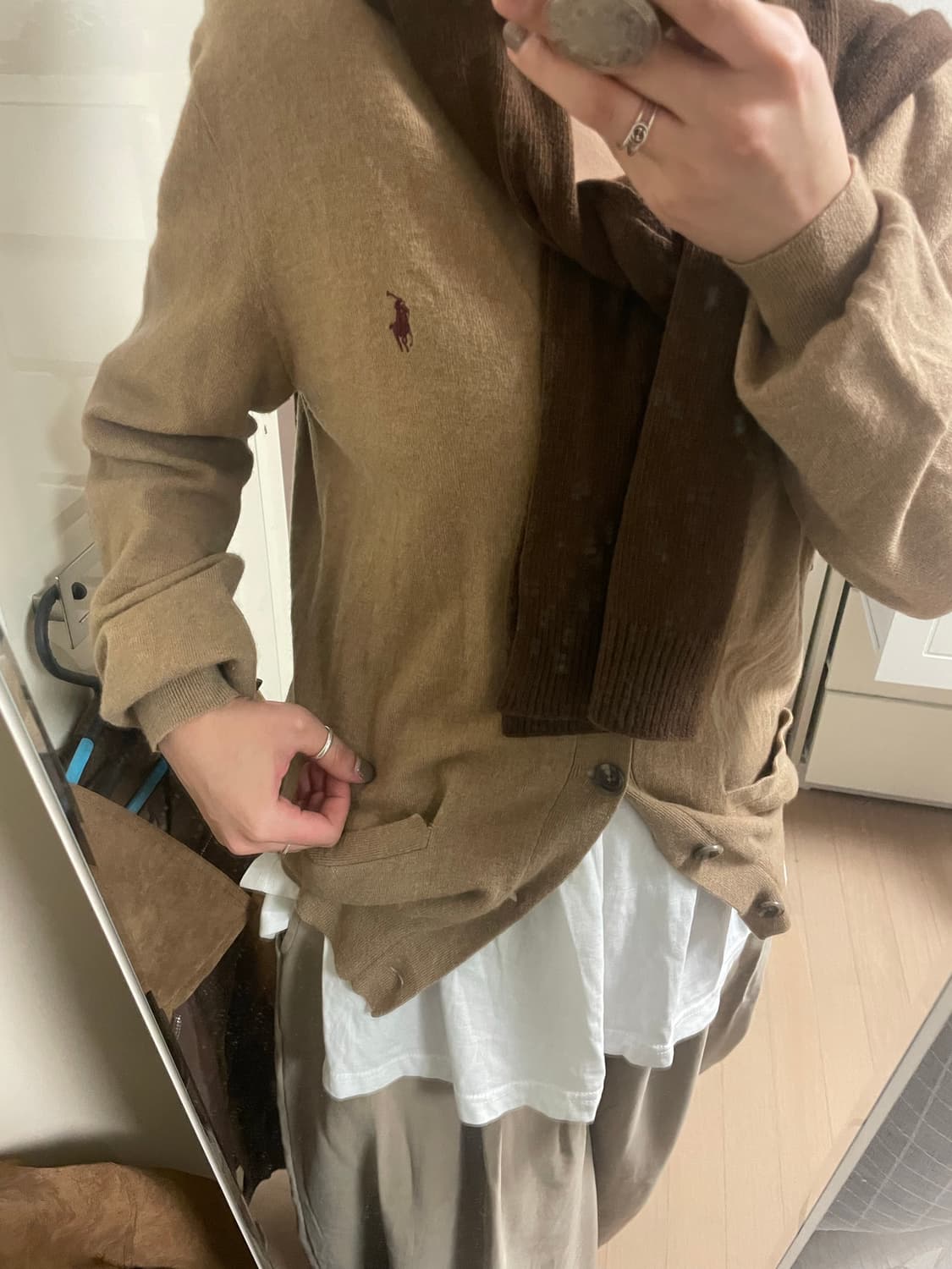 폴로 랄프로렌 베이지 가디건L 상품이미지1