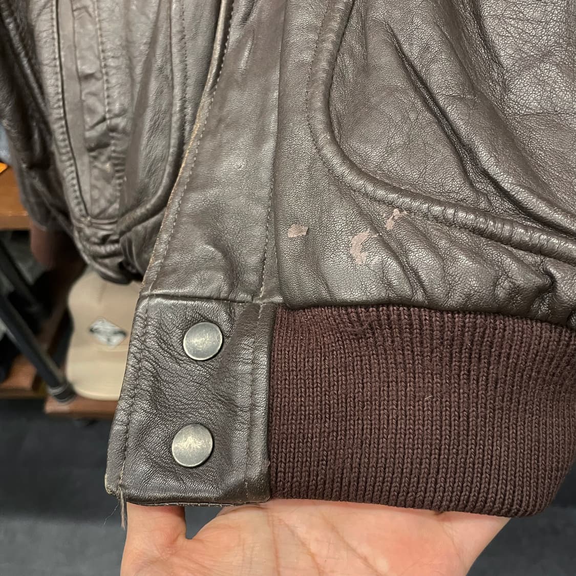 90s Brummell 파리 리얼 레더 자켓 상품이미지4