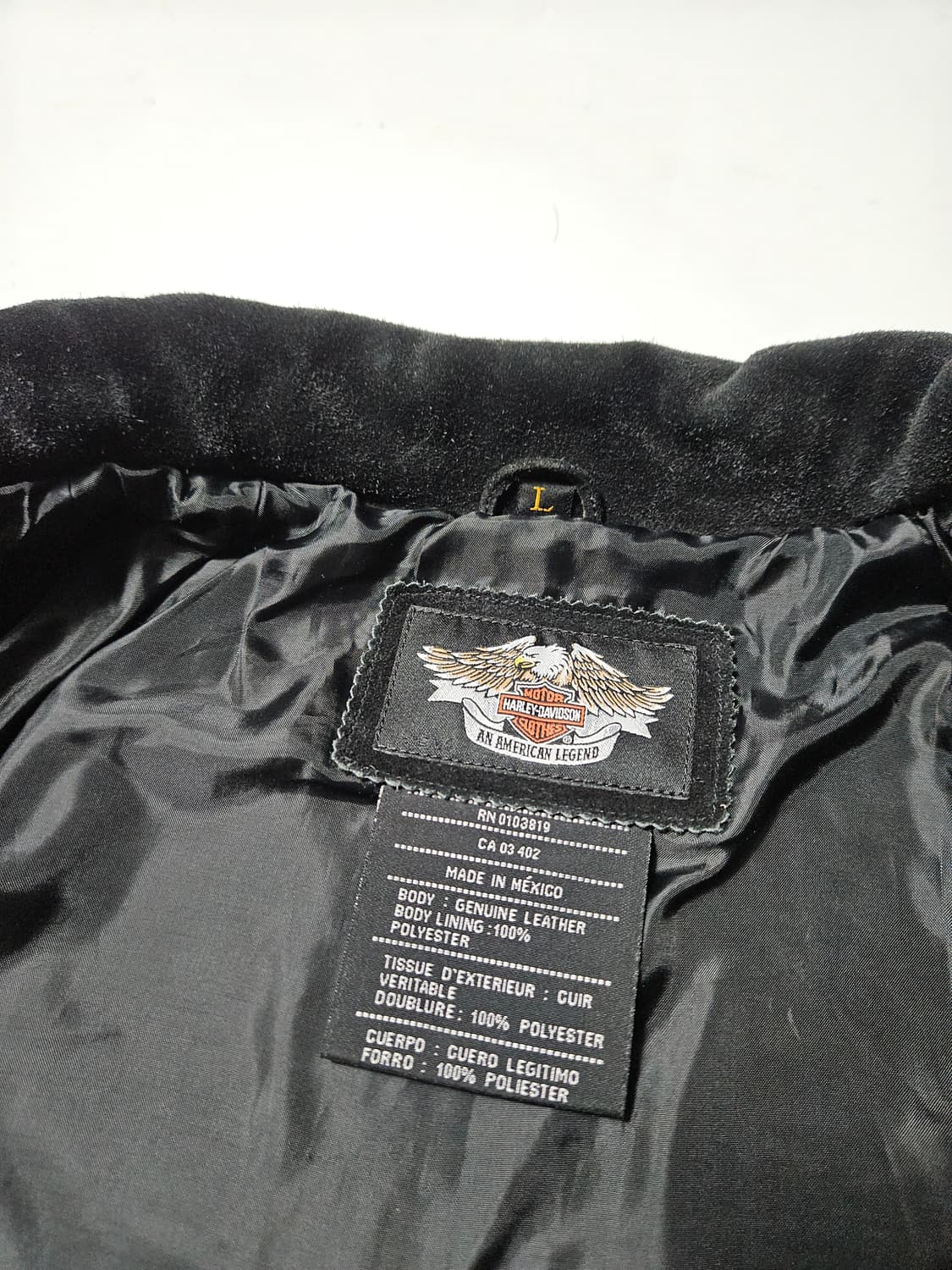 할리데이비슨 스웨이드 레더 자켓 L 가죽자켓 상품이미지7