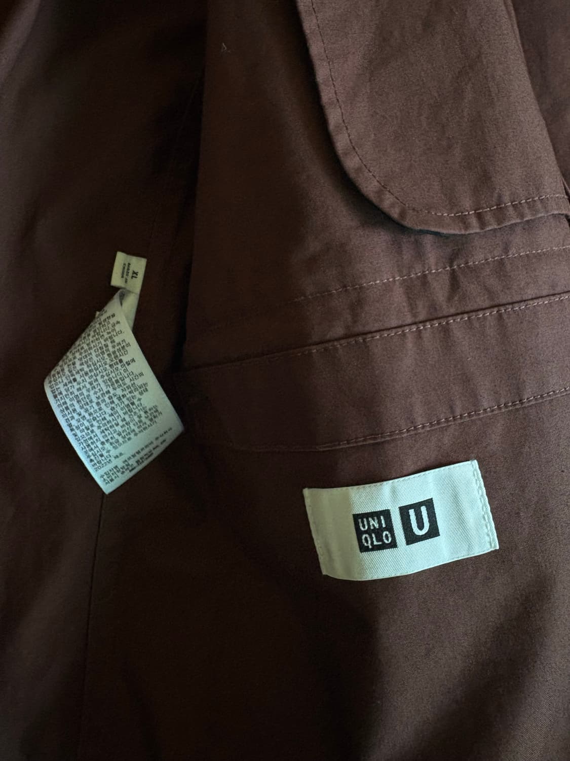 유니클로u 브라운 숏 후디 자켓 상품이미지3