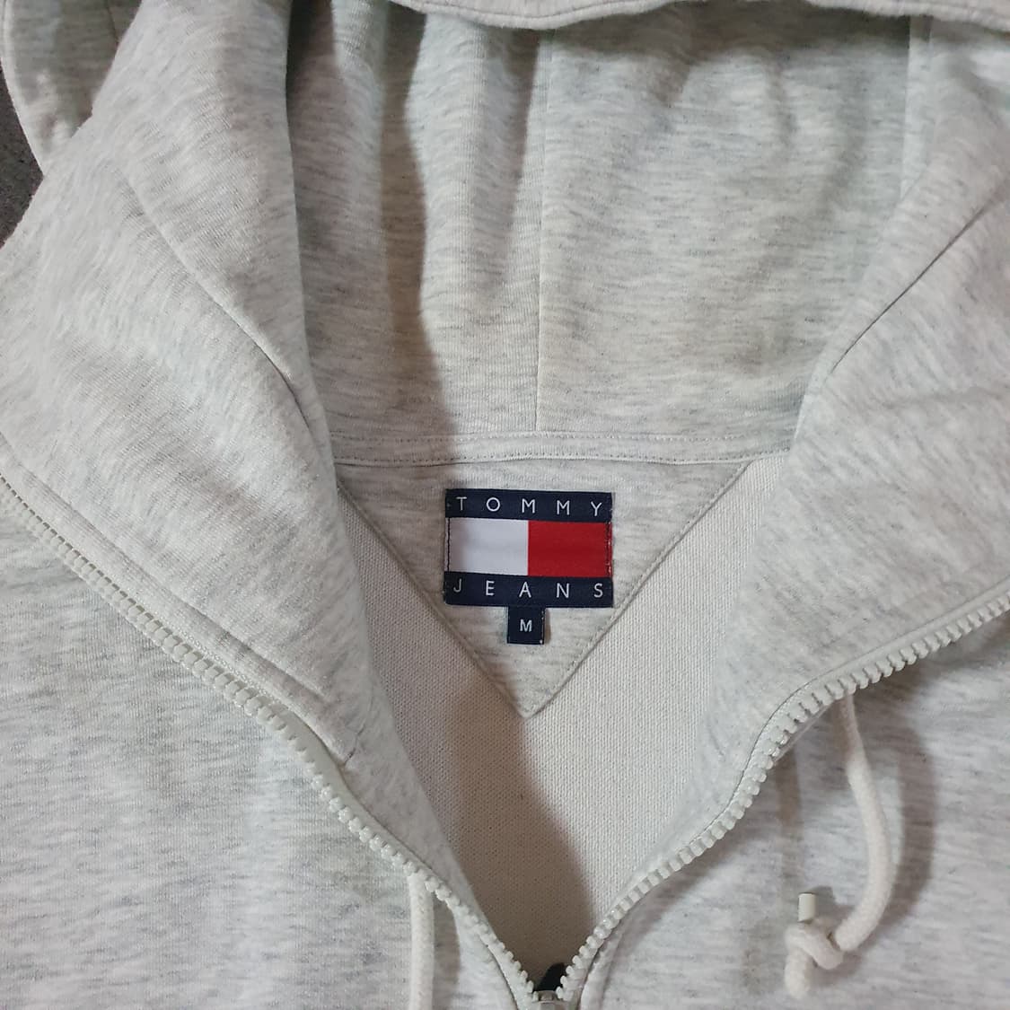 타미힐피거 타미진스 오버핏 빅로고 풀오버 후드집업 M 상품이미지5