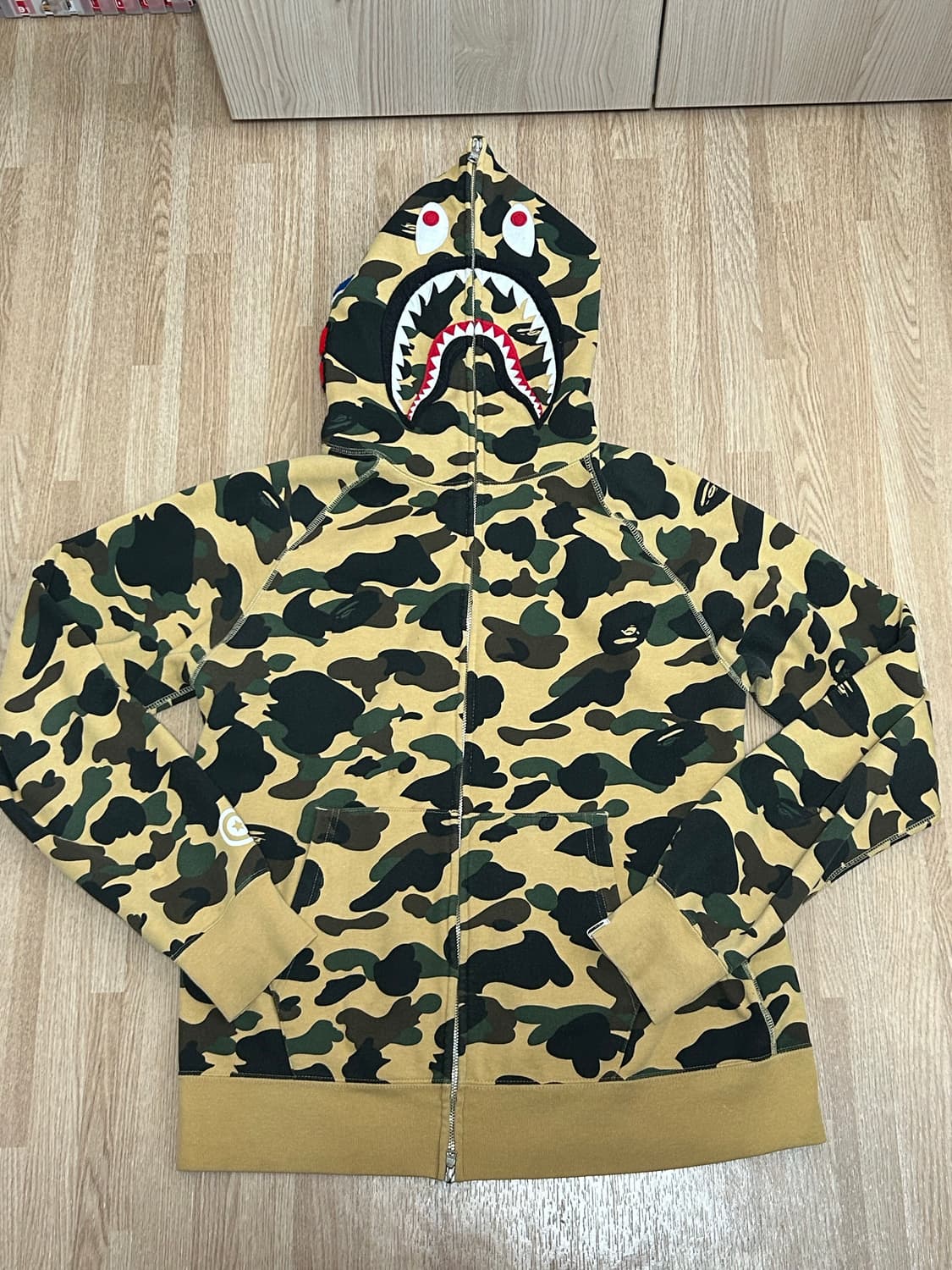베이프 퍼스트카모 샤크 황계 후드집업 XL 상품이미지1