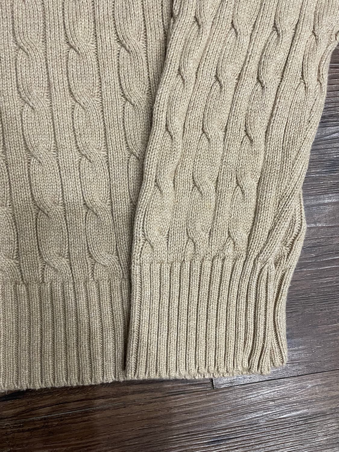 폴로 랄프로렌 베이지 케이블 코튼 니트 스웨터 상품이미지4