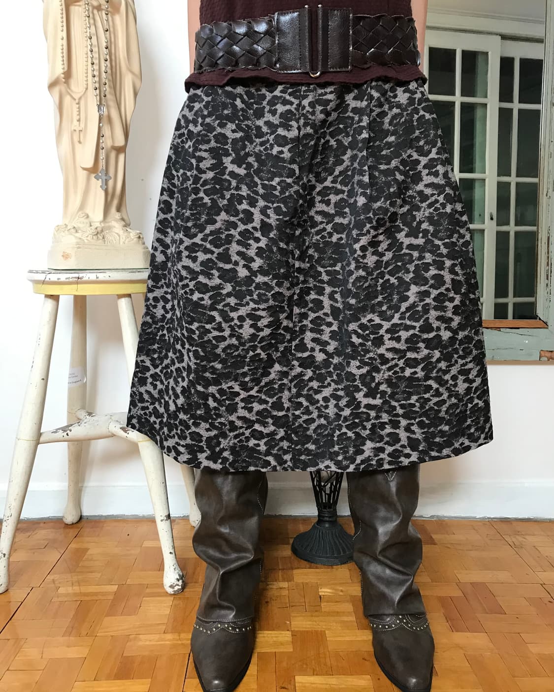 vintage pattern skirt (28inch) 상품이미지2