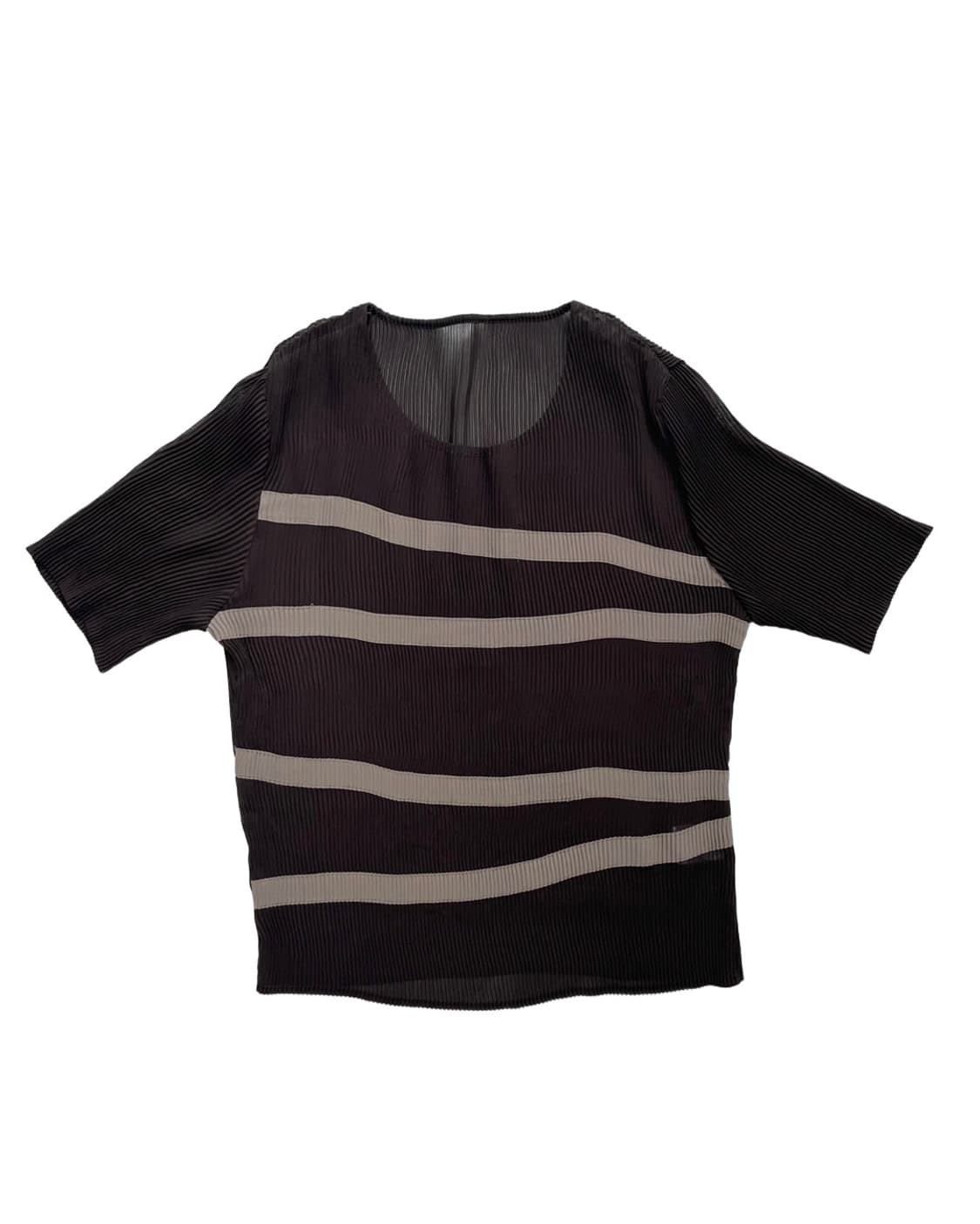 Brown Pleats top 상품이미지1