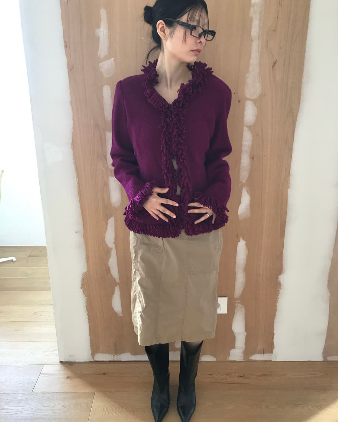 vintage beige skirt (29inch) 상품이미지1