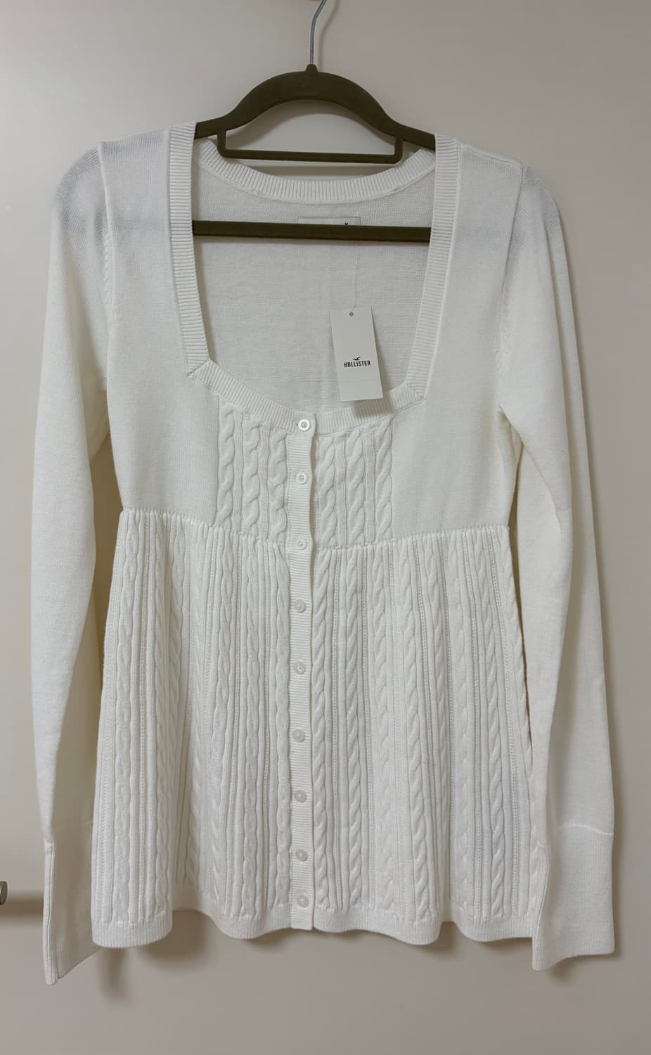 새상품) 홀리스터 베이비돌 니트 탑 화이트 상품이미지3