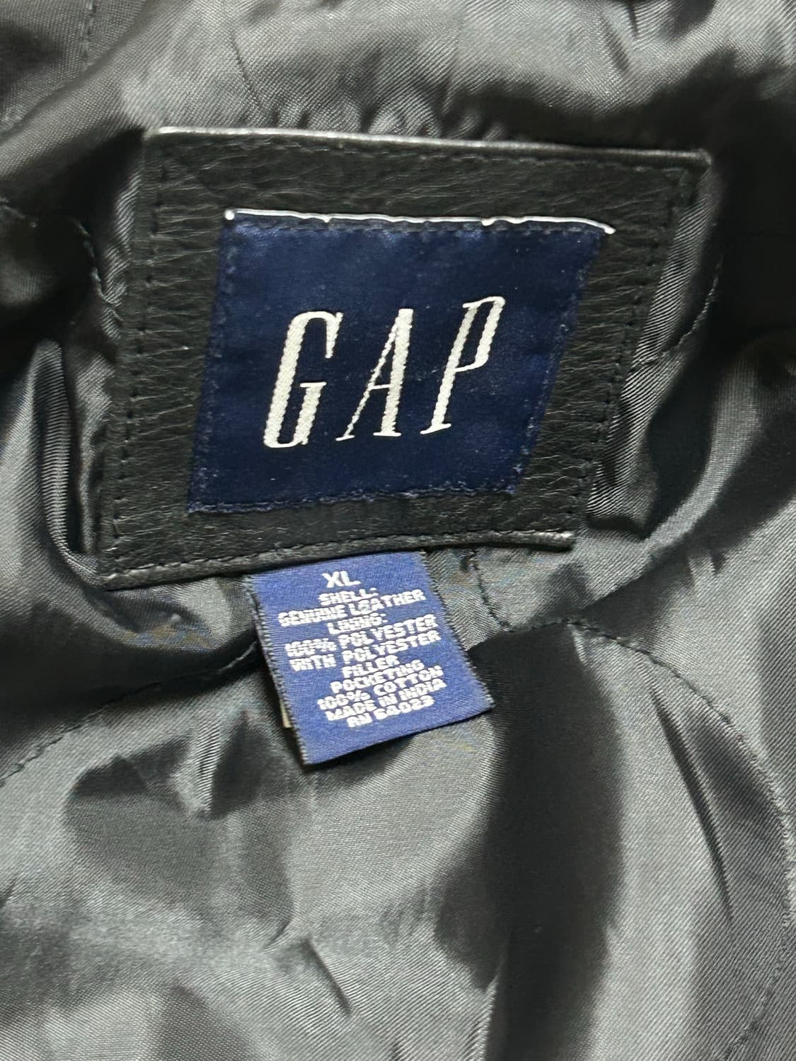 [XL] 빈티지 올드 갭 레더 카코트 블랙 상품이미지8