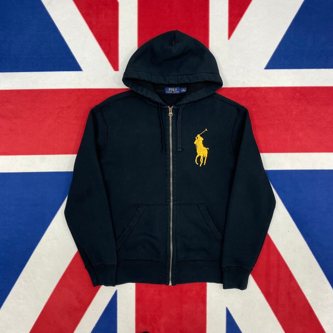 폴로 금장 빅포니 후드집업 S 실측 M 상품이미지1