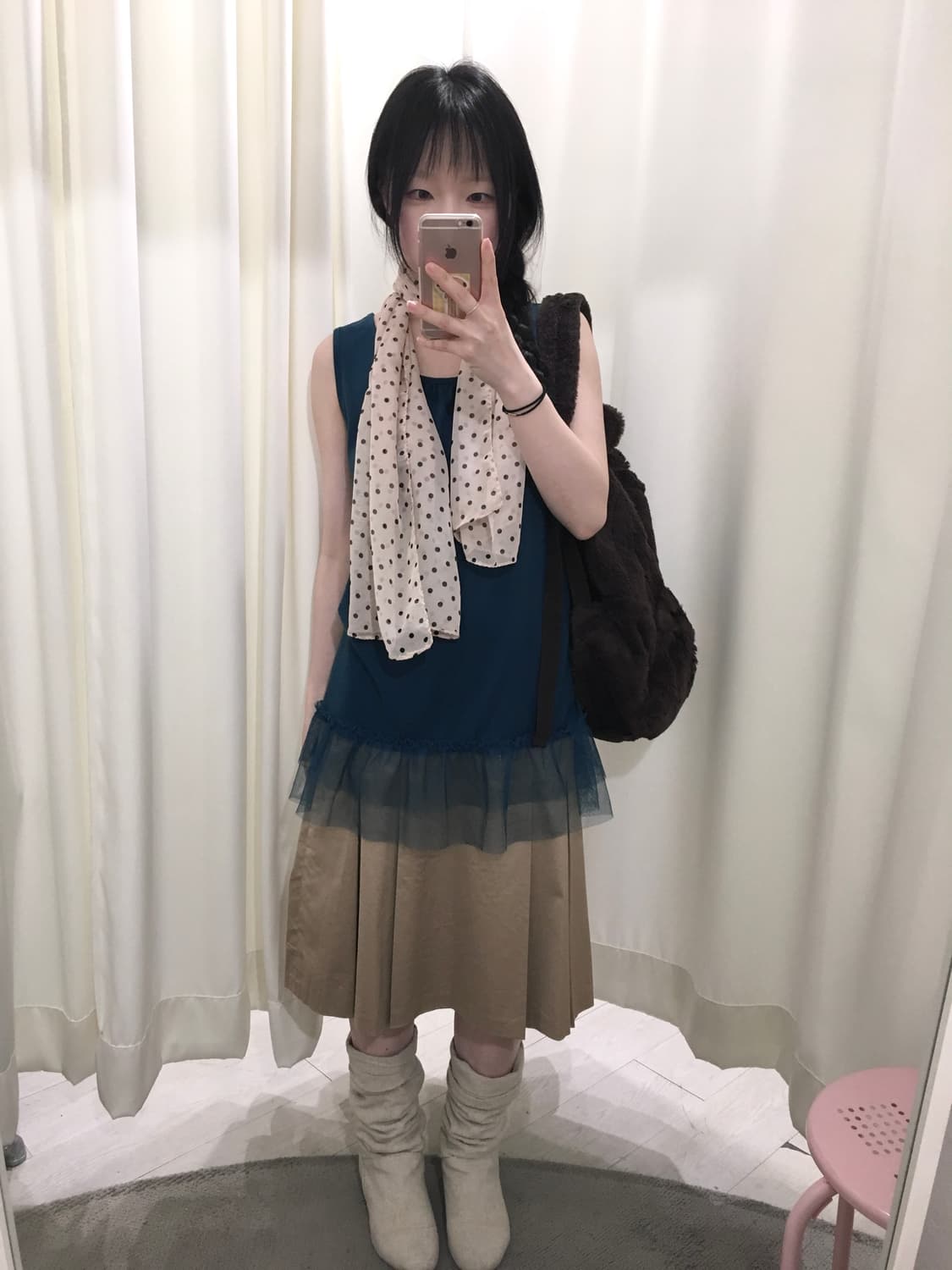 Teal Chiffon Lace Cami 상품이미지2