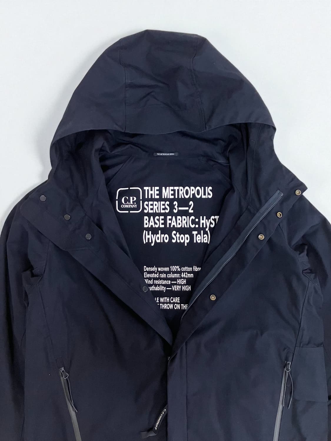 CP컴퍼니 메트로폴리스 HyST 후드 바람막이 자켓 네이비 50사이즈 상품이미지3
