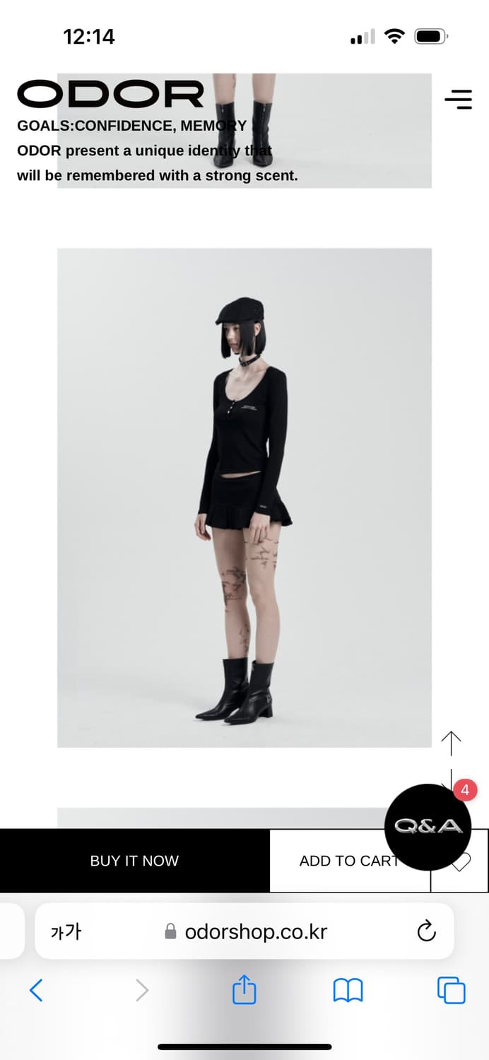 오도어 베이직 버튼티 블랙 상품이미지2