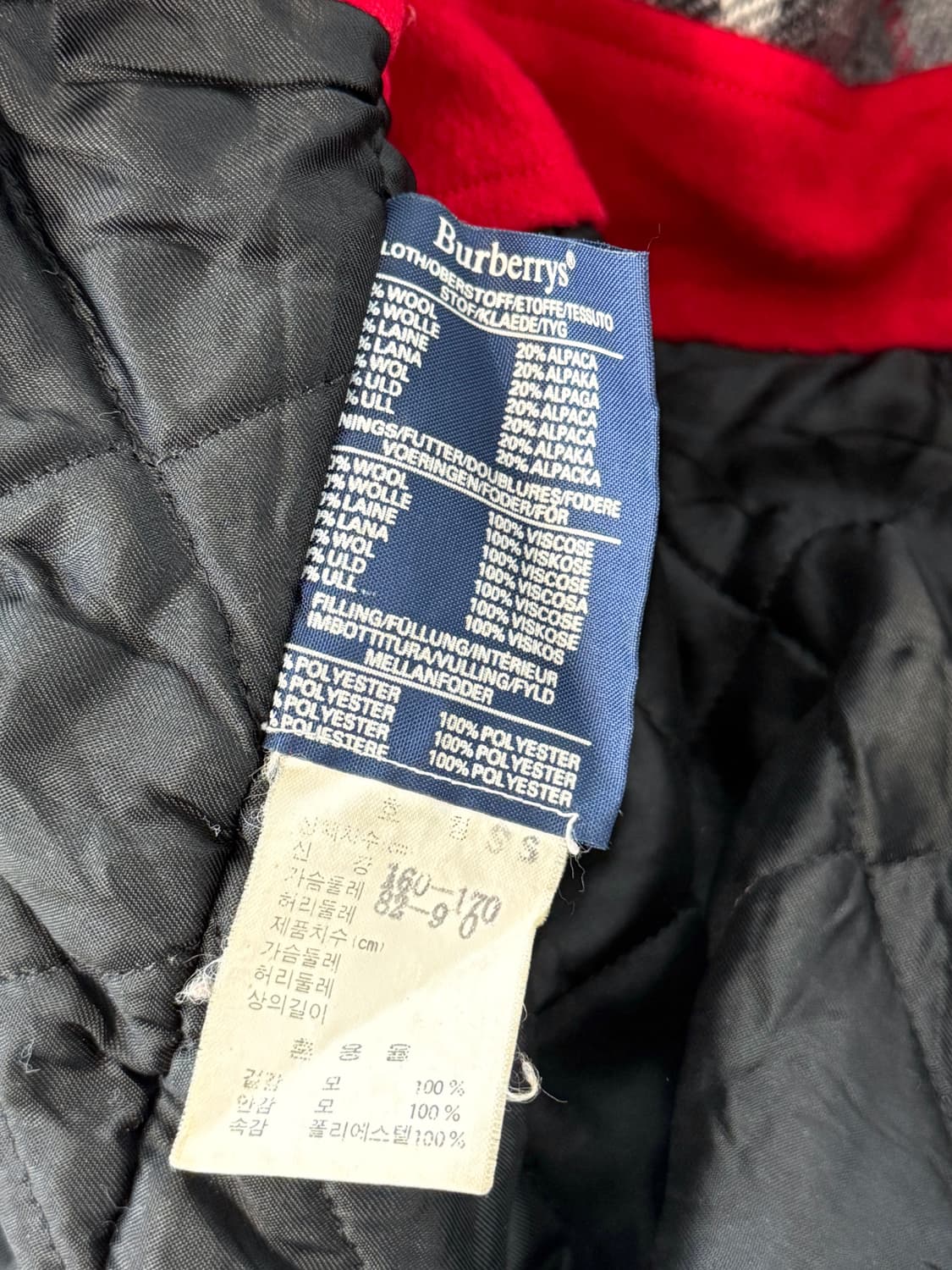 버버리 90‘s 오버핏 모직 블루종 자켓  상품이미지9