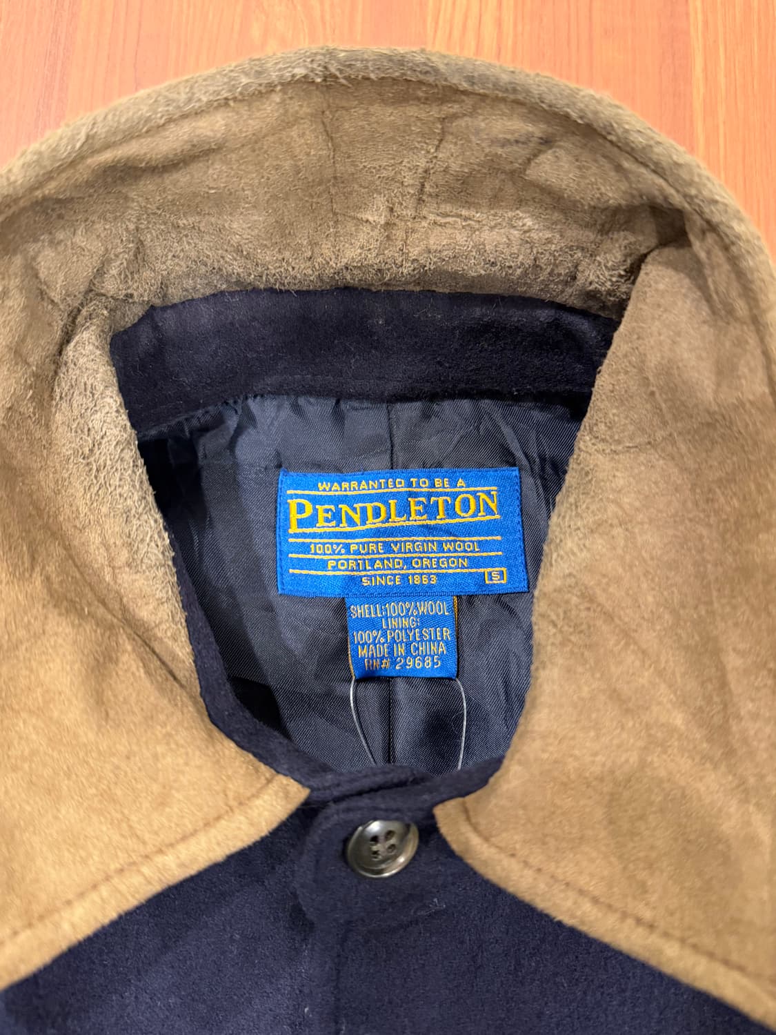 90-00s Pendleton 펜들턴 버진 울 하프 코트 상품이미지9