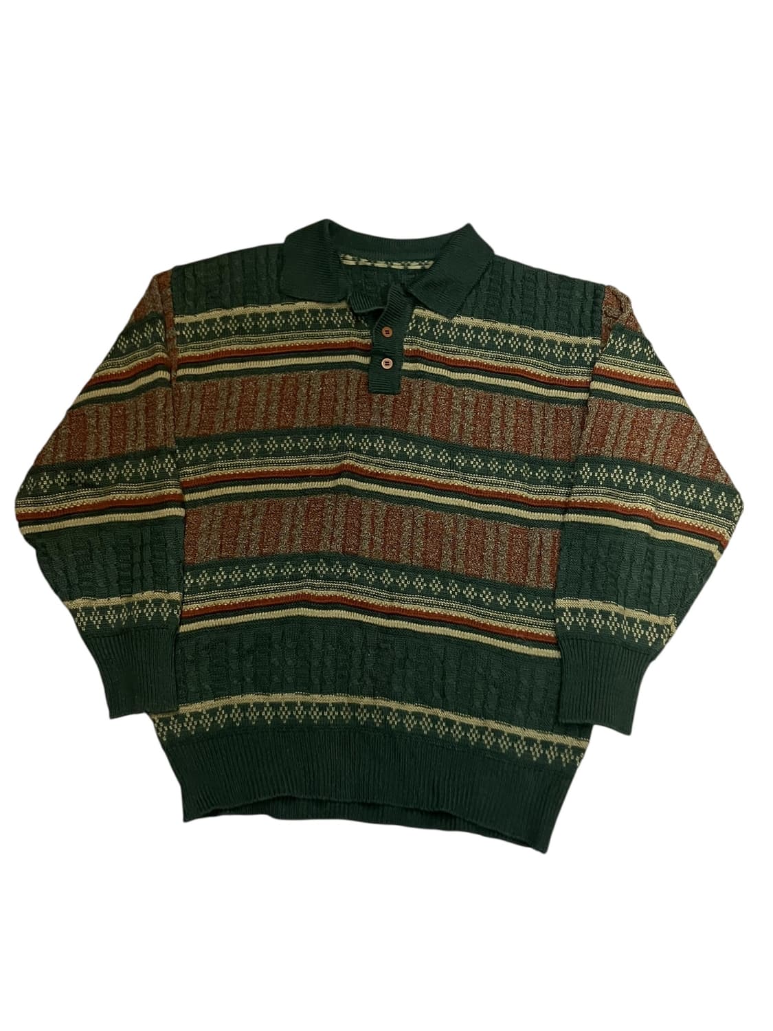 빈티지 패턴 니트 그린 #csz2625 상품이미지3