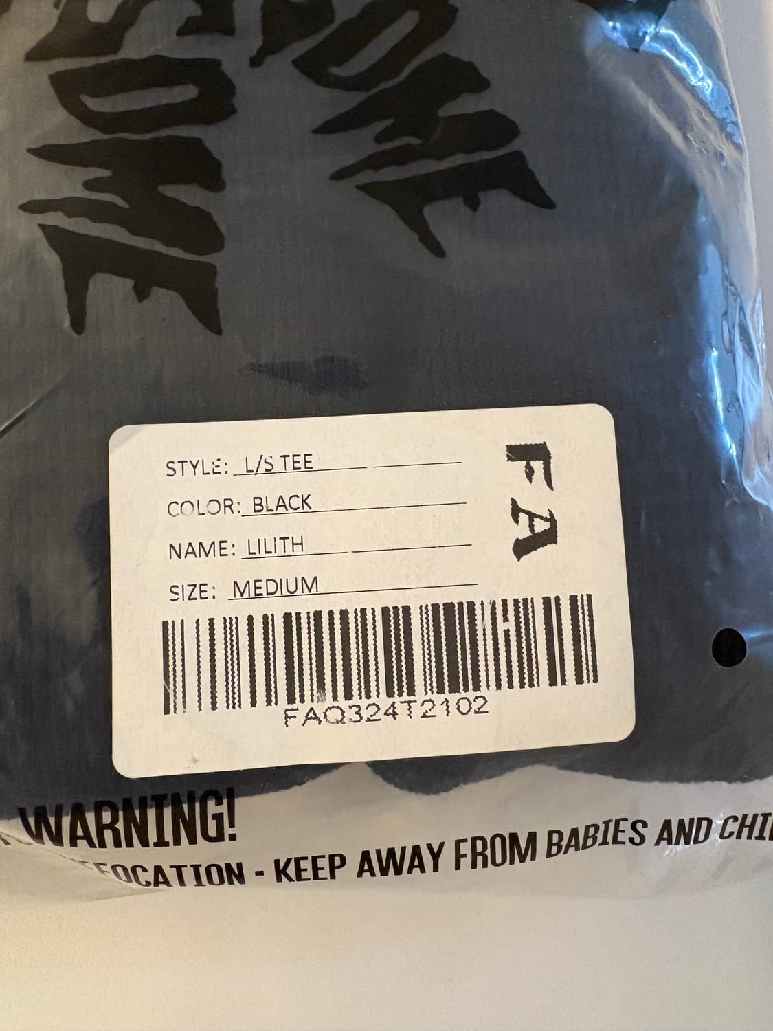 퍼킹어썸 릴리트 롱슬리브 블랙 M 새상품 상품이미지5