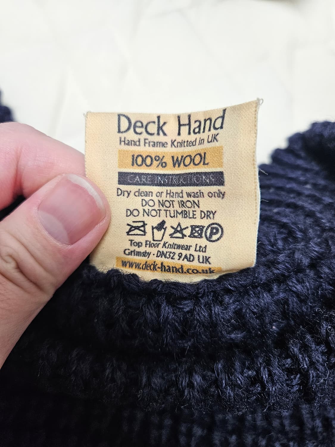 deck hand 팝콘 니트 네이비색상 상품이미지3