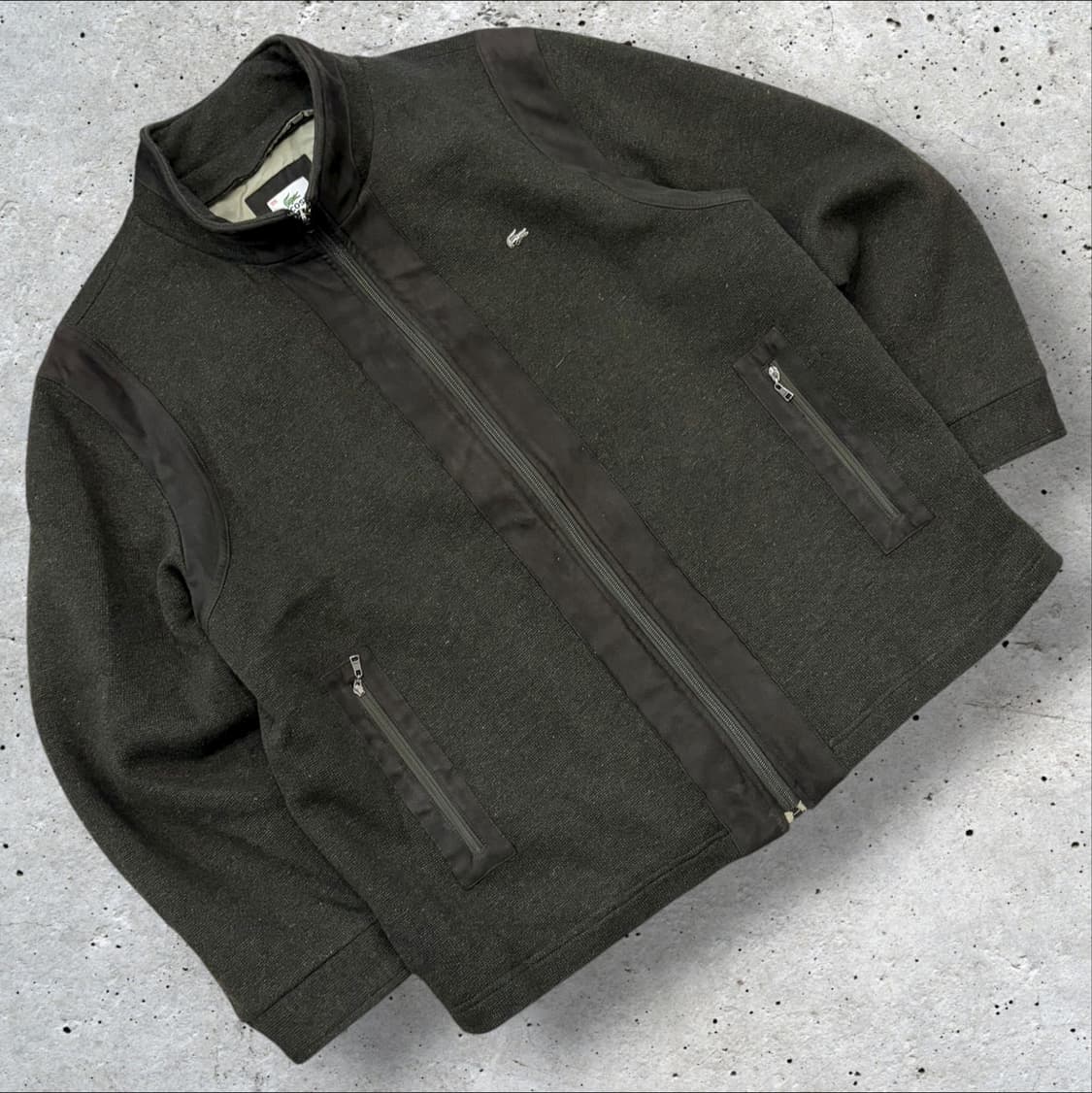 [105] 라코스테 울 그린 니트 집업 자켓 B298 상품이미지1