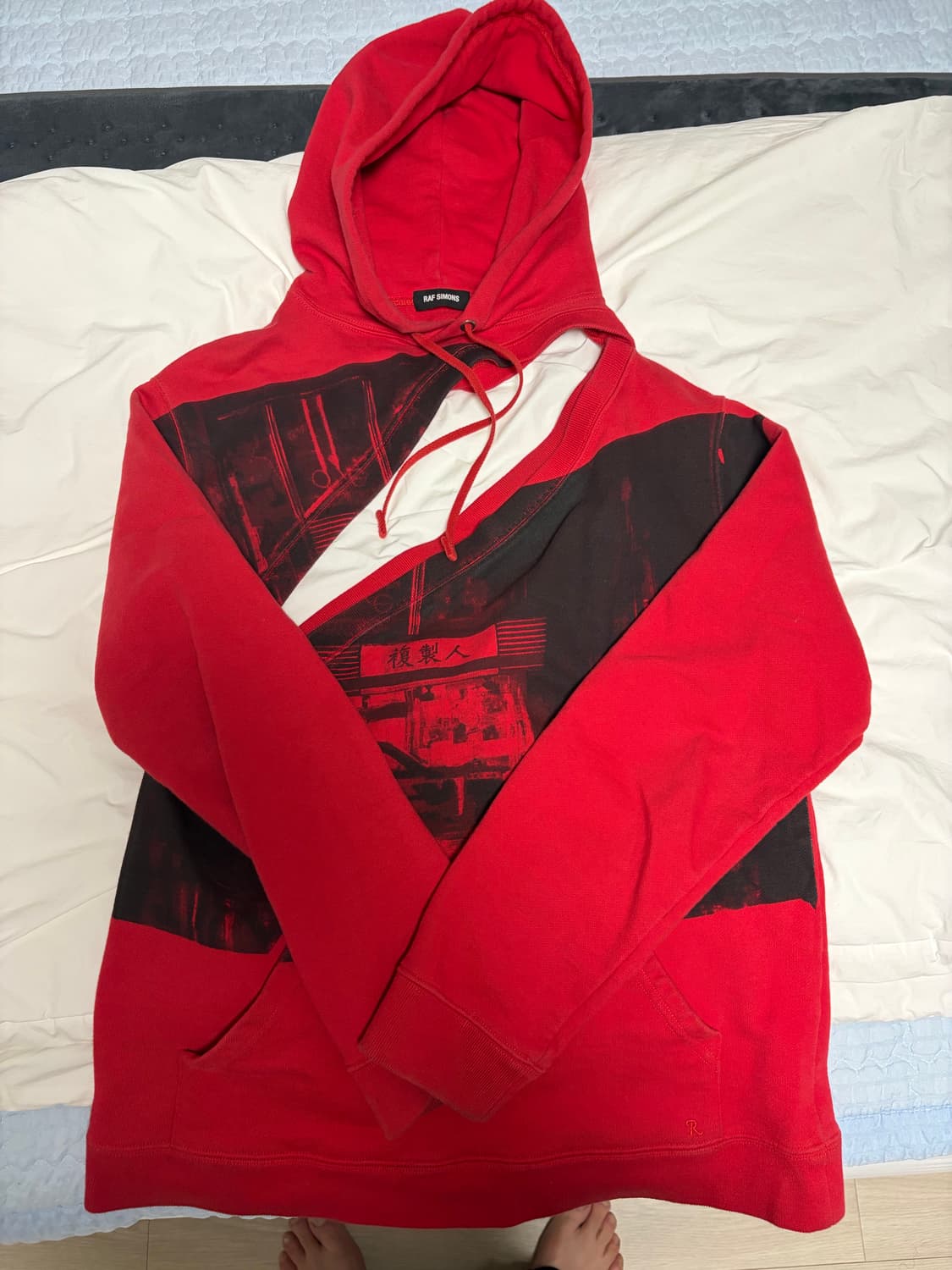 라프 시몬스 차이나타운 컷 아웃 후드 M 상품이미지5