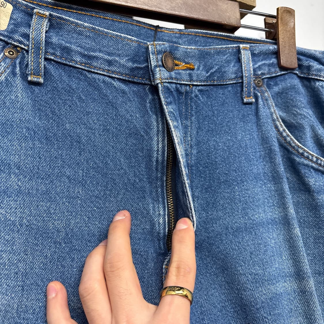 90s 디키즈 오리지널 빈티지워싱 루즈핏 워크 데님팬츠 N1038   상품이미지5