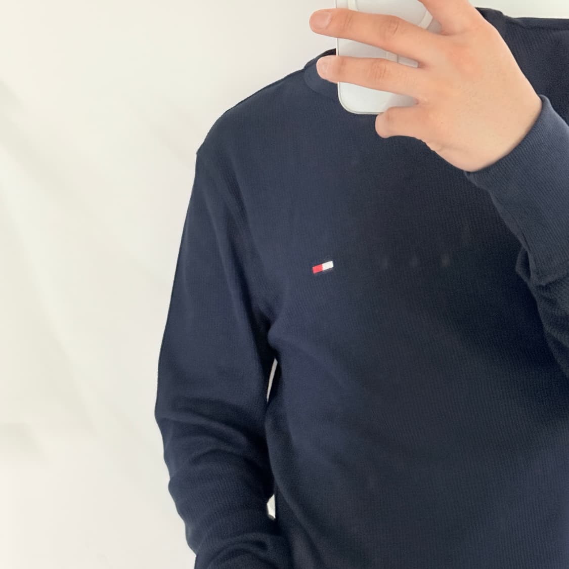 타미힐피거 와플 롱 슬리브 티셔츠(네이비)  상품이미지2