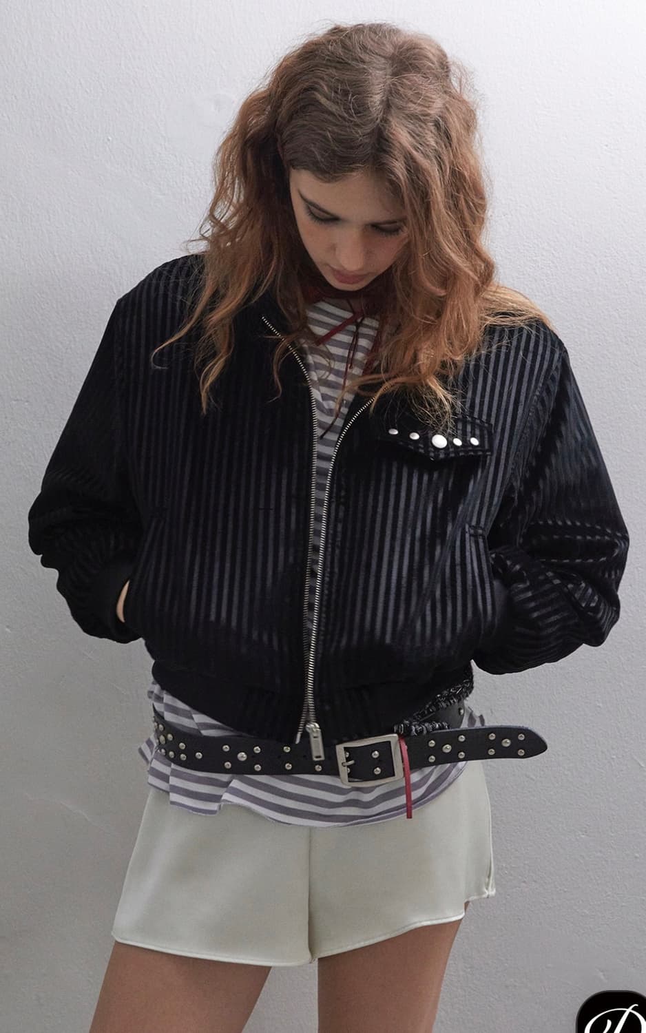 급처/데어드 CROSS D.R.D BLOUSON STRIPE VELVET 상품이미지1