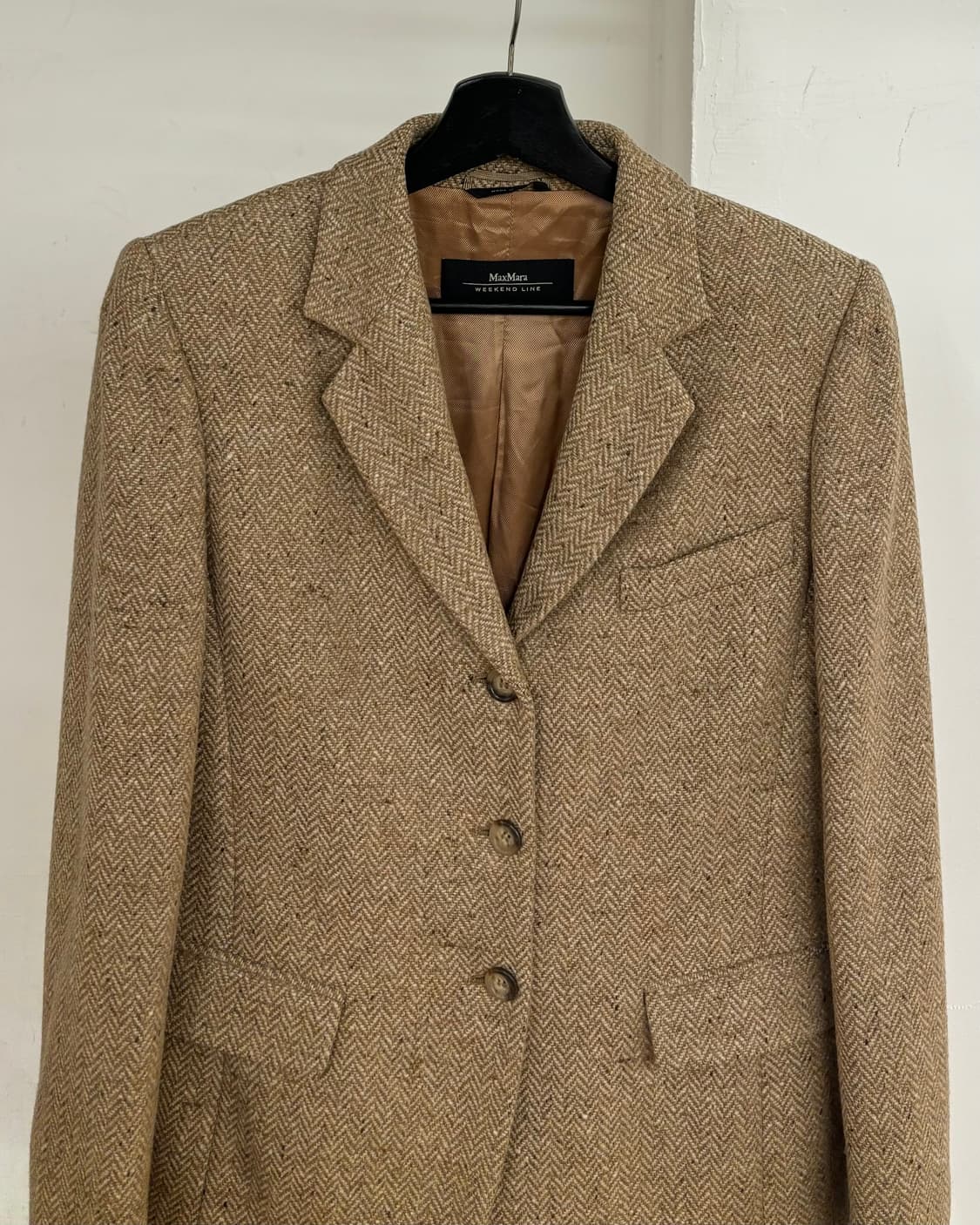 막스마라 베이지 헤링본 브레이저 자켓 상품이미지2