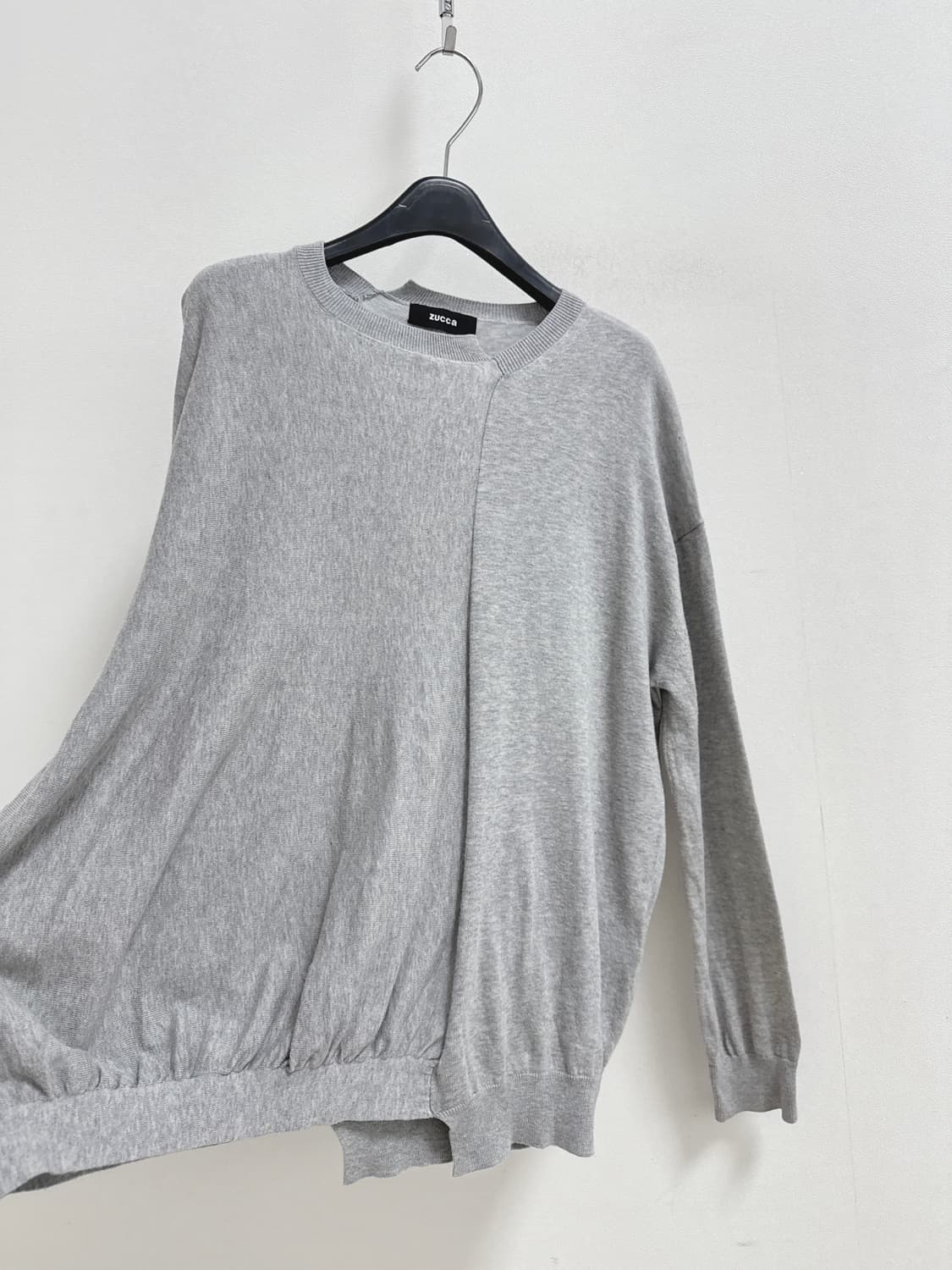 주카 그레이 언발 코튼 니트 상품이미지4