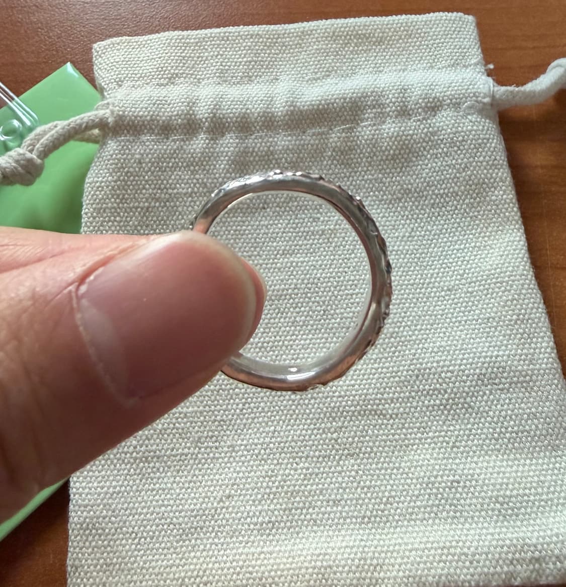 핸드메이드 빈티지 스톤 세팅 리얼 실버 반지 22호 상품이미지4