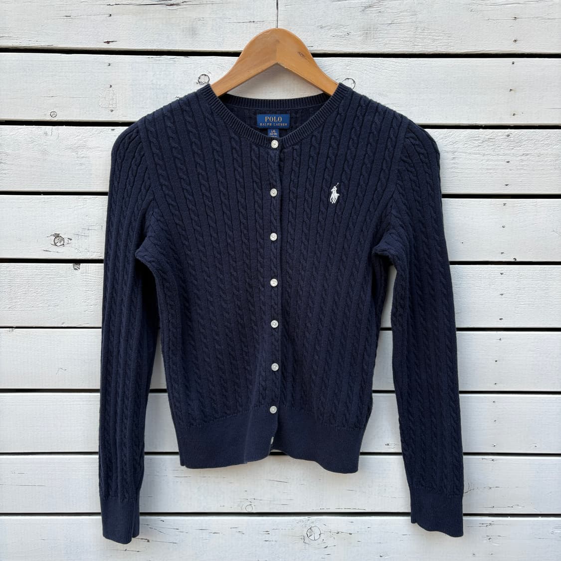 Polo 폴로 케이블 꽈배기 니트 가디건 상품이미지1