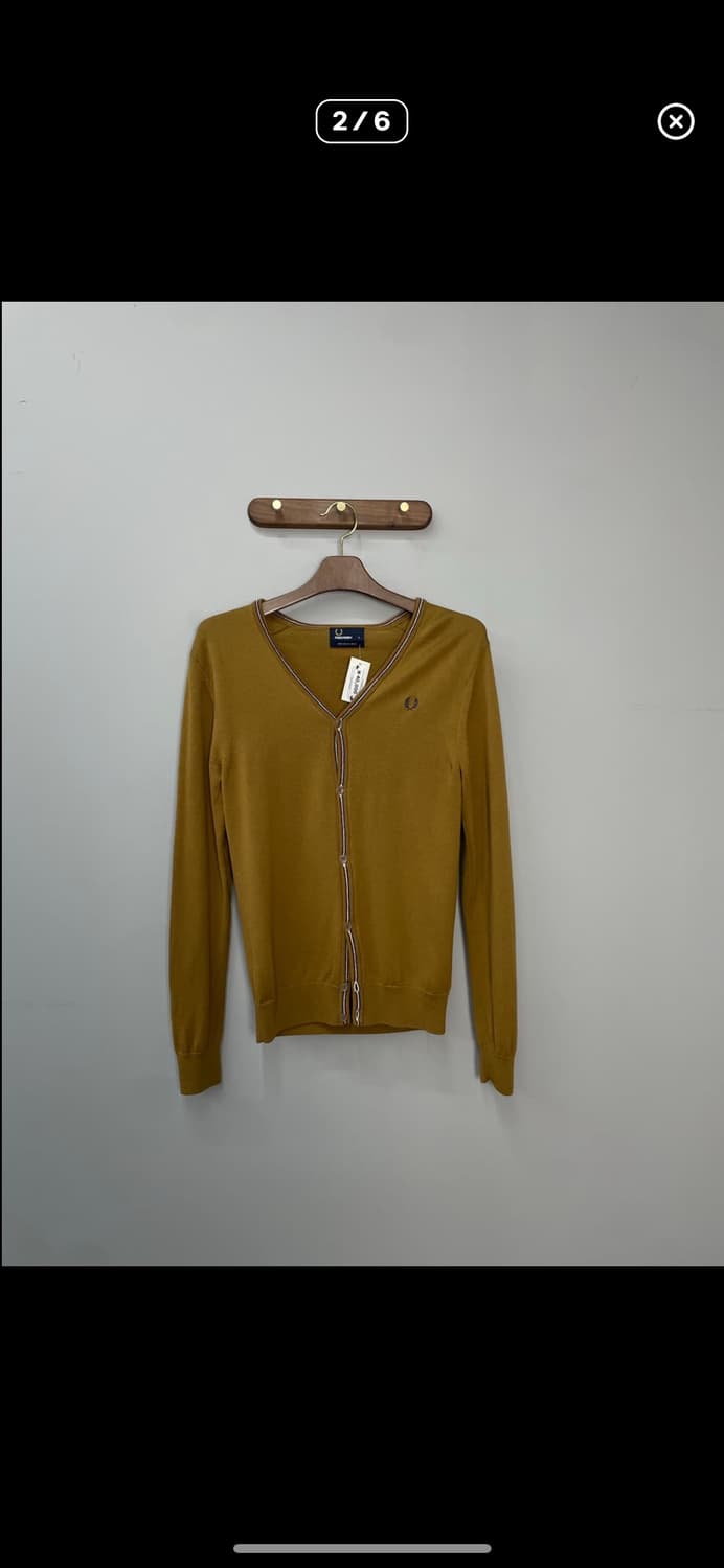 프레드페리 자수로고 브라운 가디건 A2409 상품이미지2