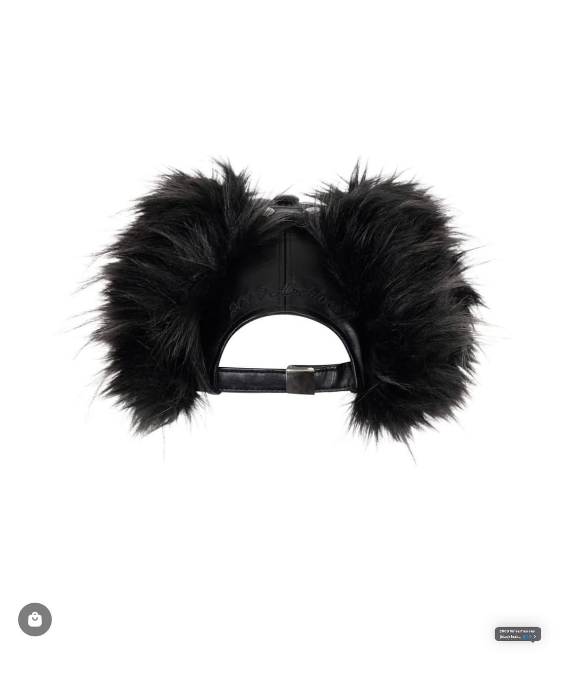 2000 fur earfrap cap(black leather) 상품이미지3