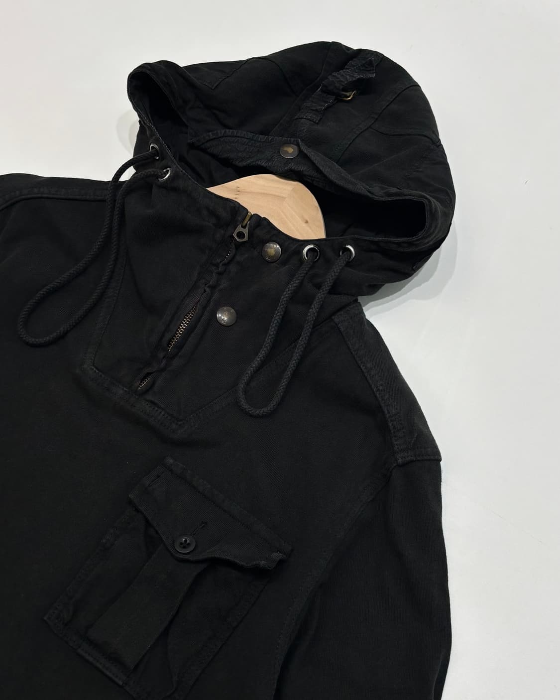 Polo 폴로 랄프로렌 블랙컬러 포켓 후드 럭비셔츠 상품이미지2